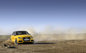 Картинка автомобили audi s1 sportback 2015 желтый