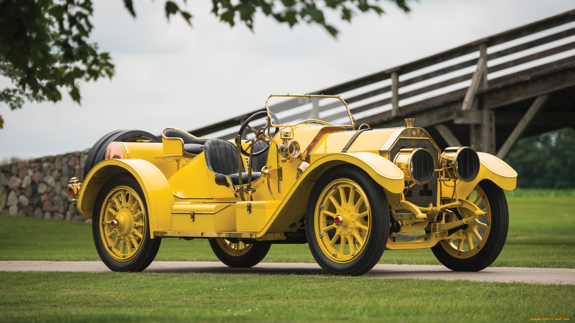 автомобили, классика, желтый, 1911г, car, racing, autocrat, oldsmobile