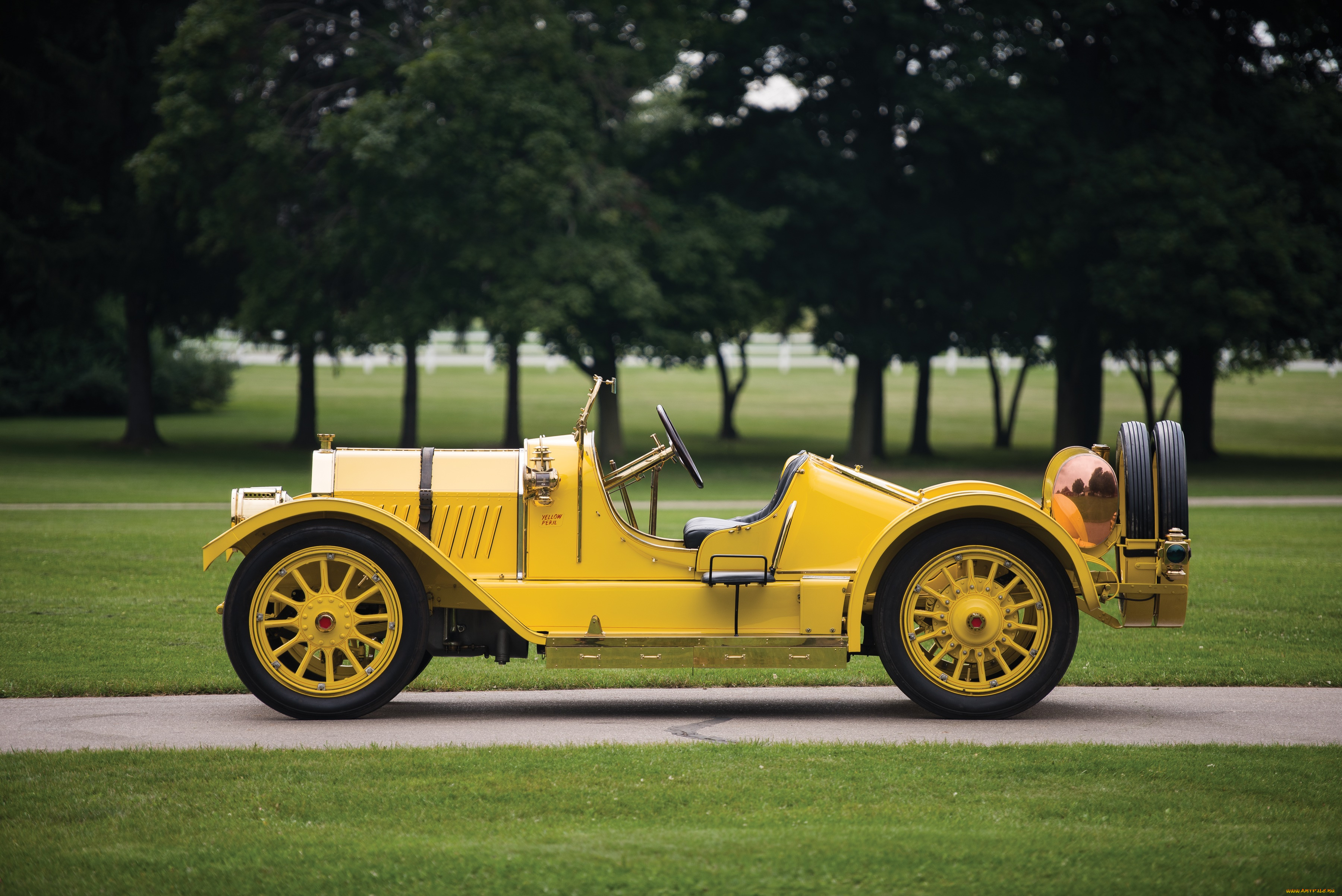 автомобили, классика, oldsmobile, желтый, 1911г, car, racing, autocrat
