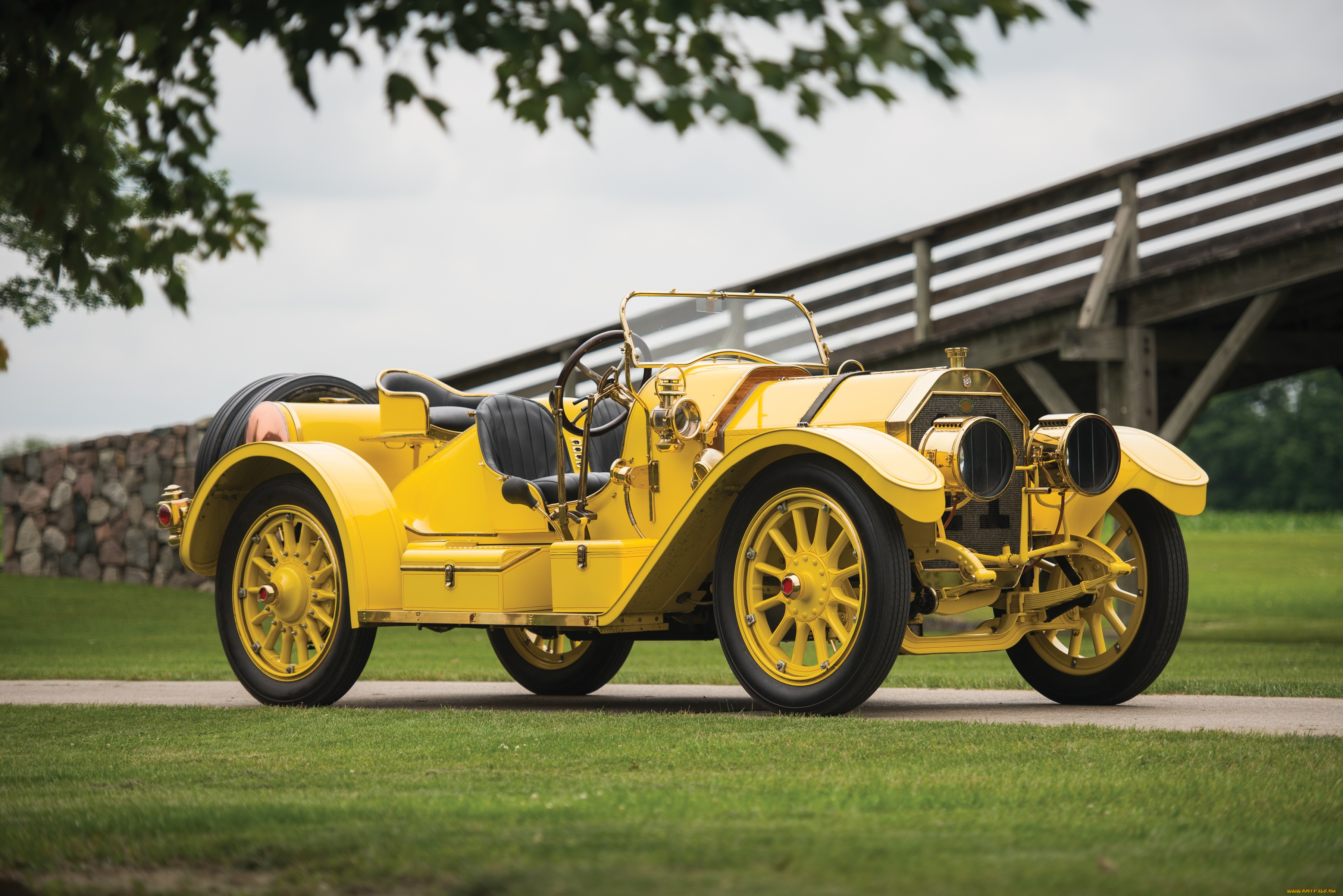 автомобили, классика, желтый, 1911г, car, racing, autocrat, oldsmobile