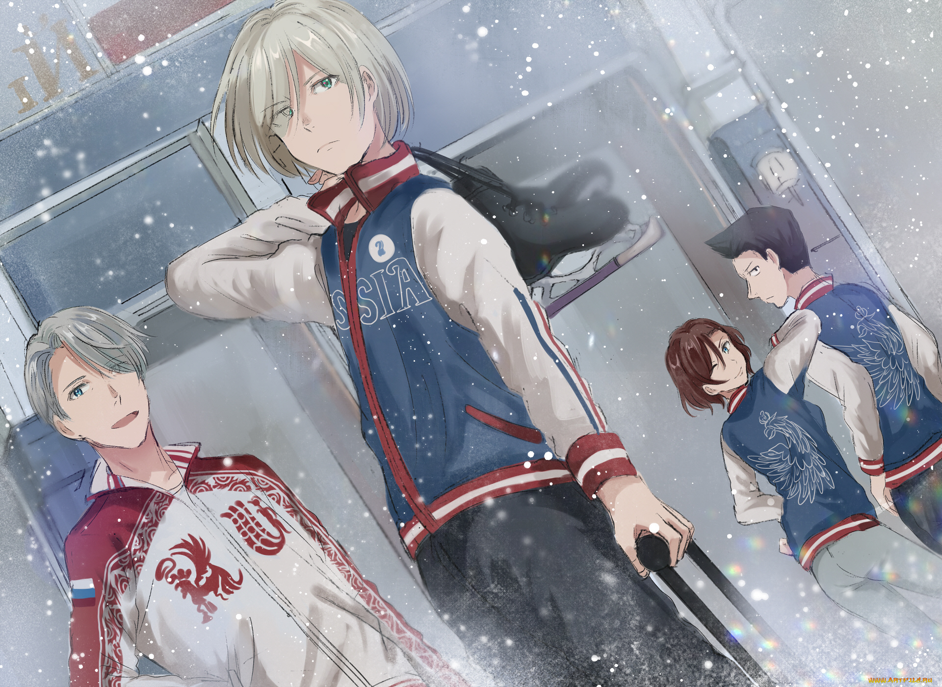 аниме, yuri, on, ice, команда