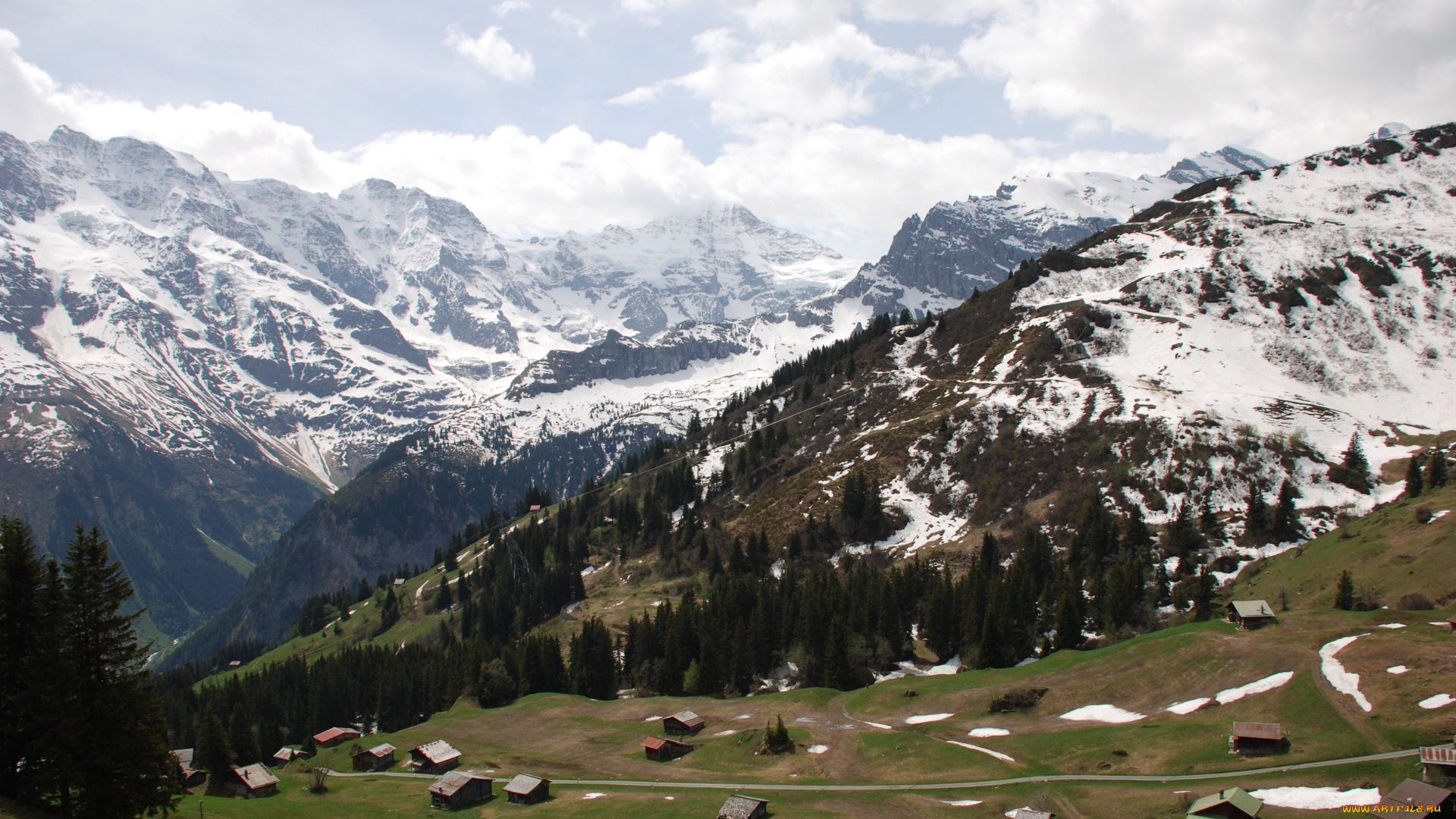 природа, горы, швейцария, альпы