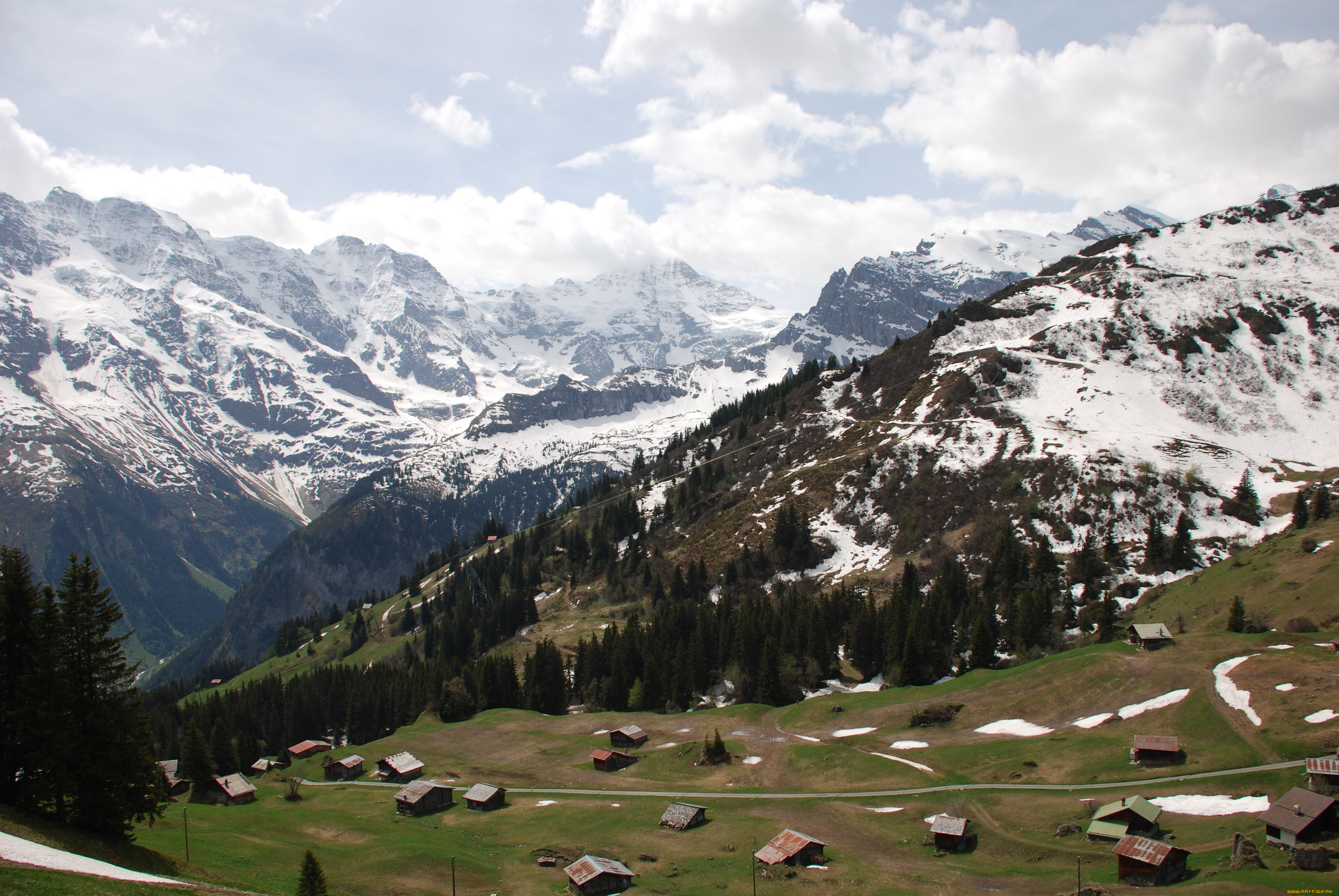 природа, горы, швейцария, альпы