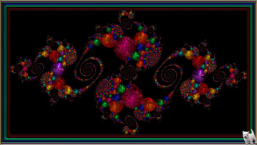 Картинка 3д графика fractal фракталы фон собачка цвета узор