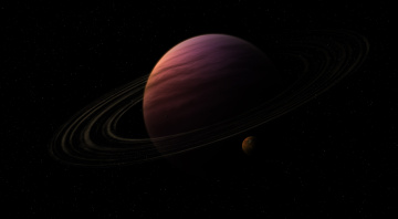 Картинка космос арт кольца вселенная звезды планета