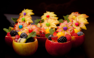 Картинка еда мороженое +десерты десерт ягодный фруктовый яблоки