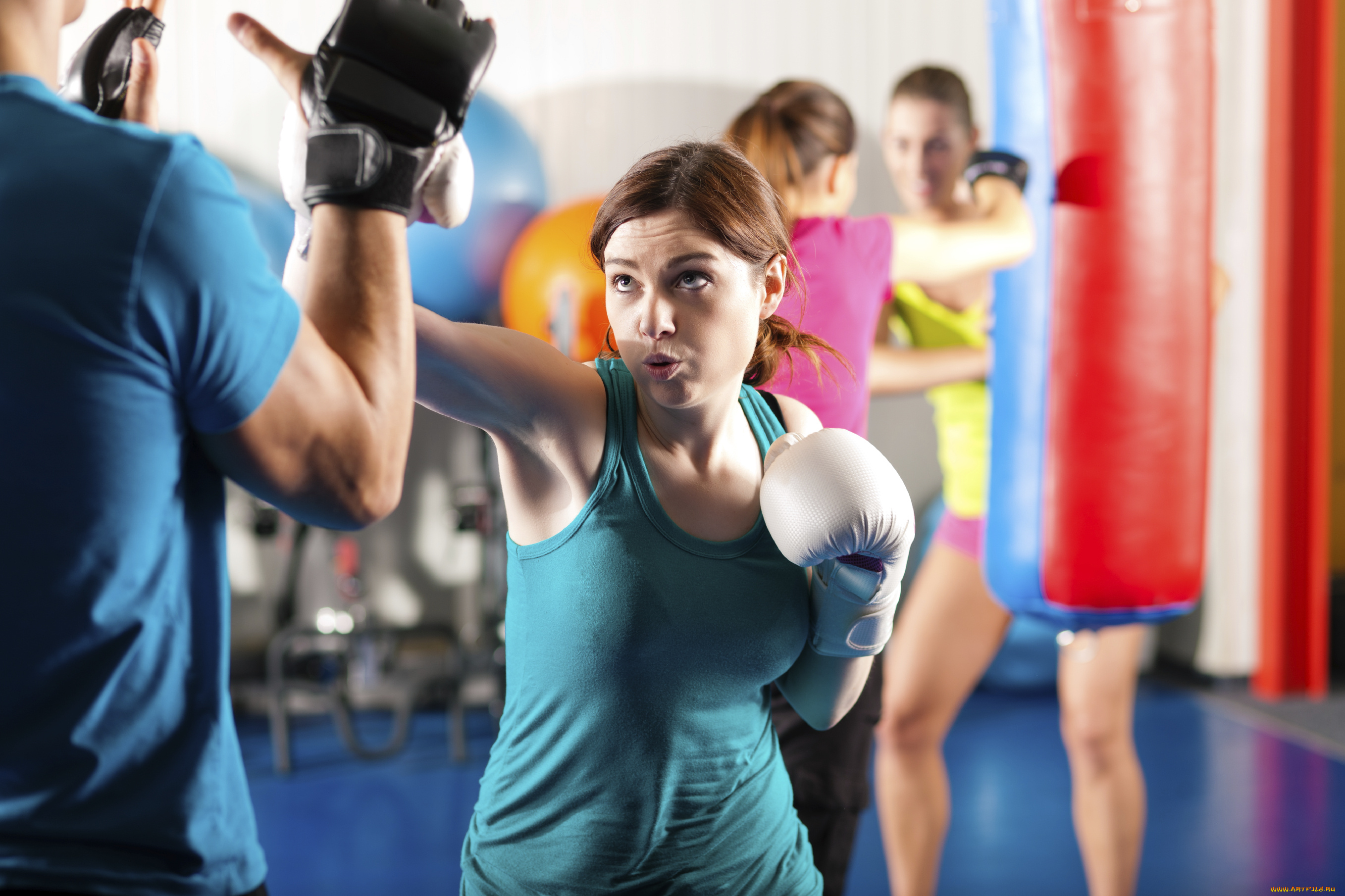 бокс, спорт, женщины, тренировка