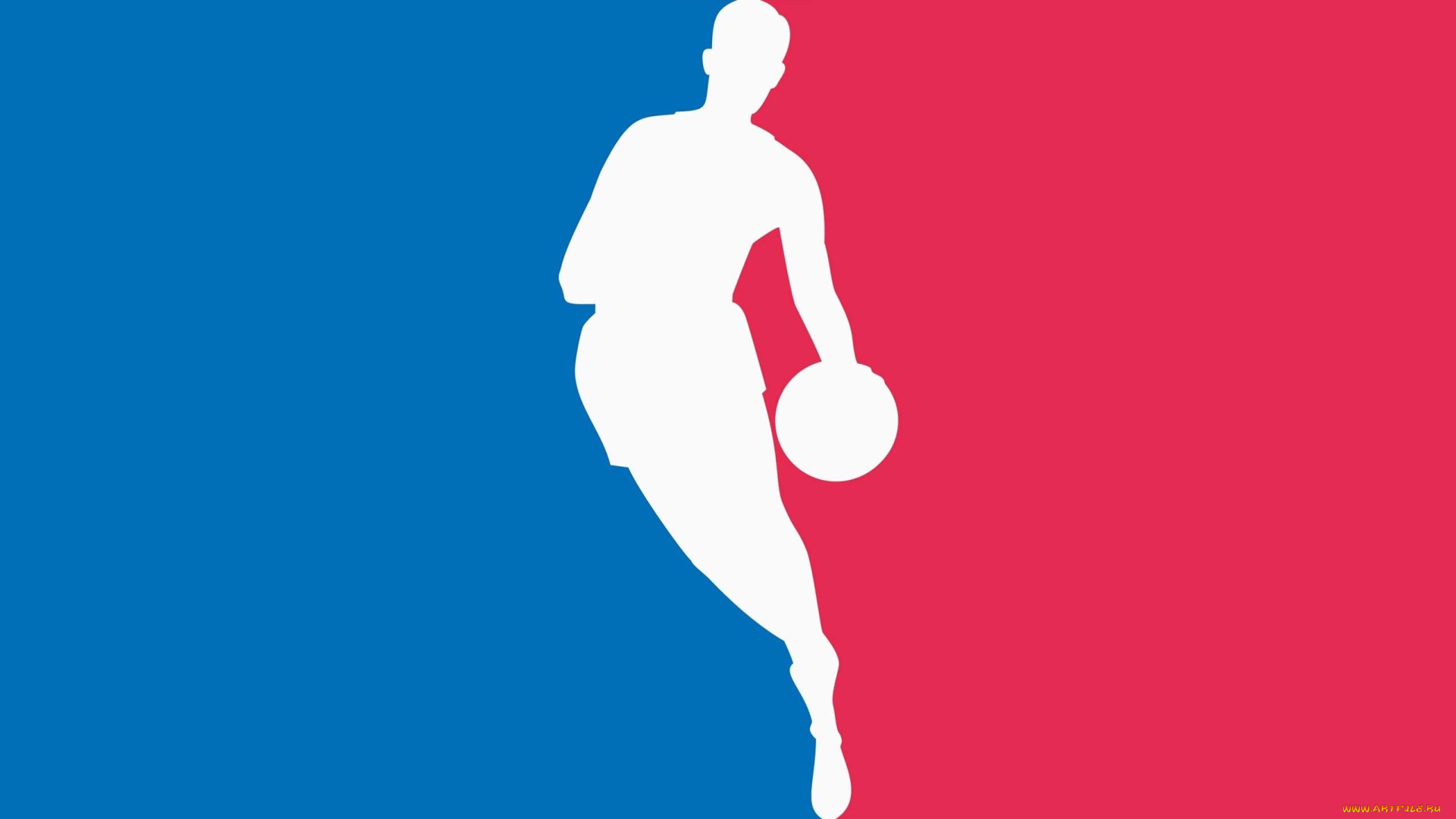 спорт, 3d, рисованные, баскетболист, красный, синий, силуэт, мяч