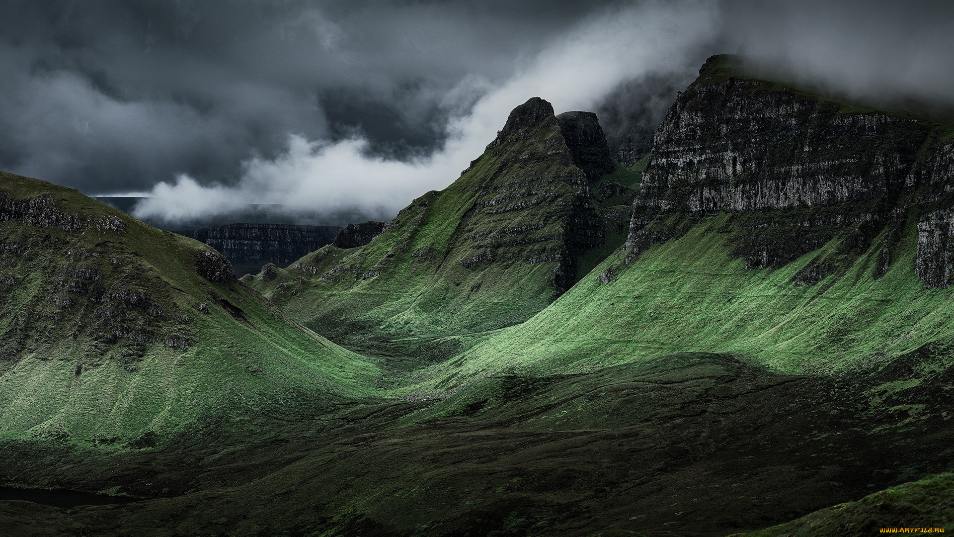 природа, горы, остров, скай, шотландия