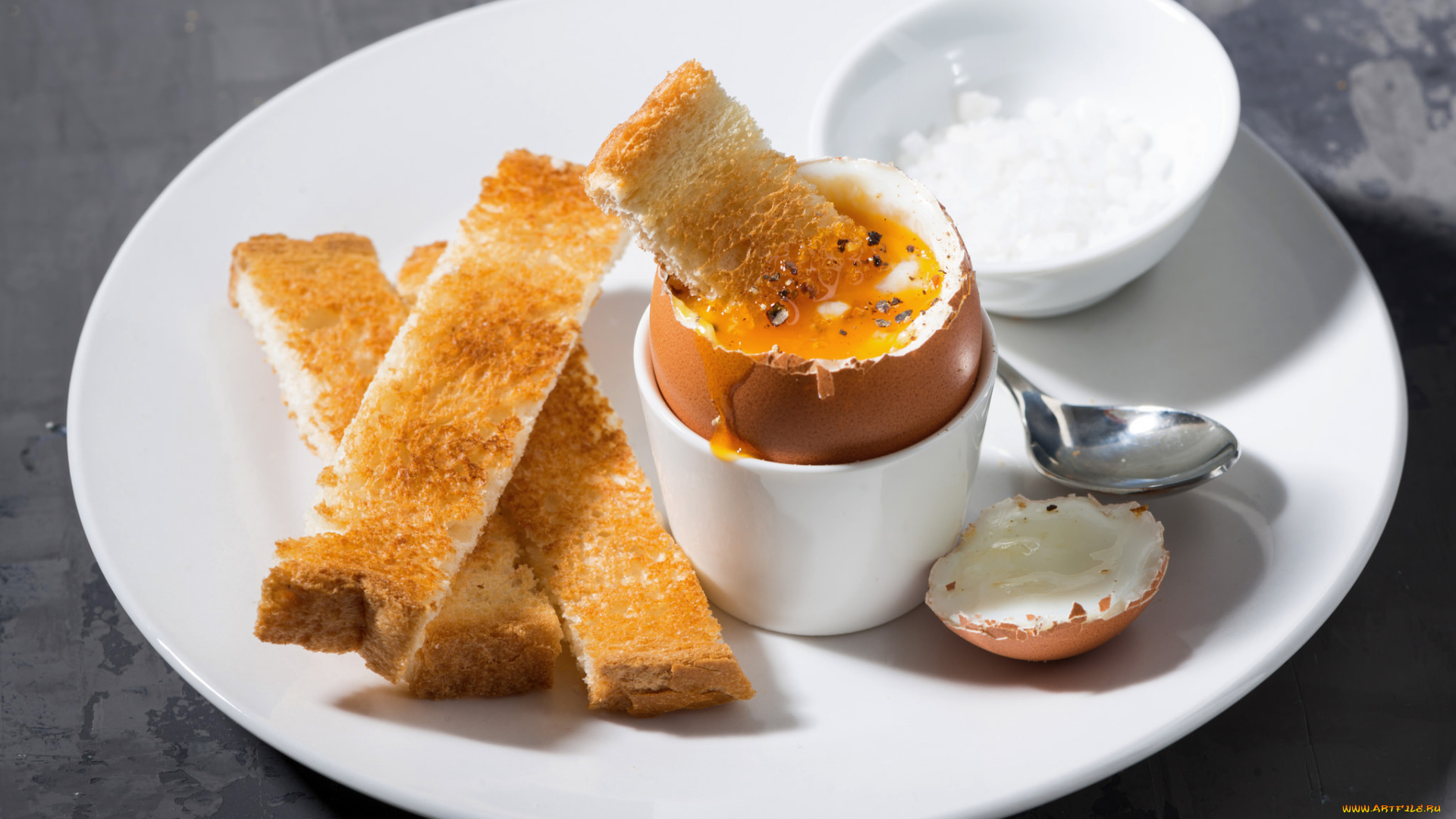 еда, Яйца, завтрак, тост, яйцо