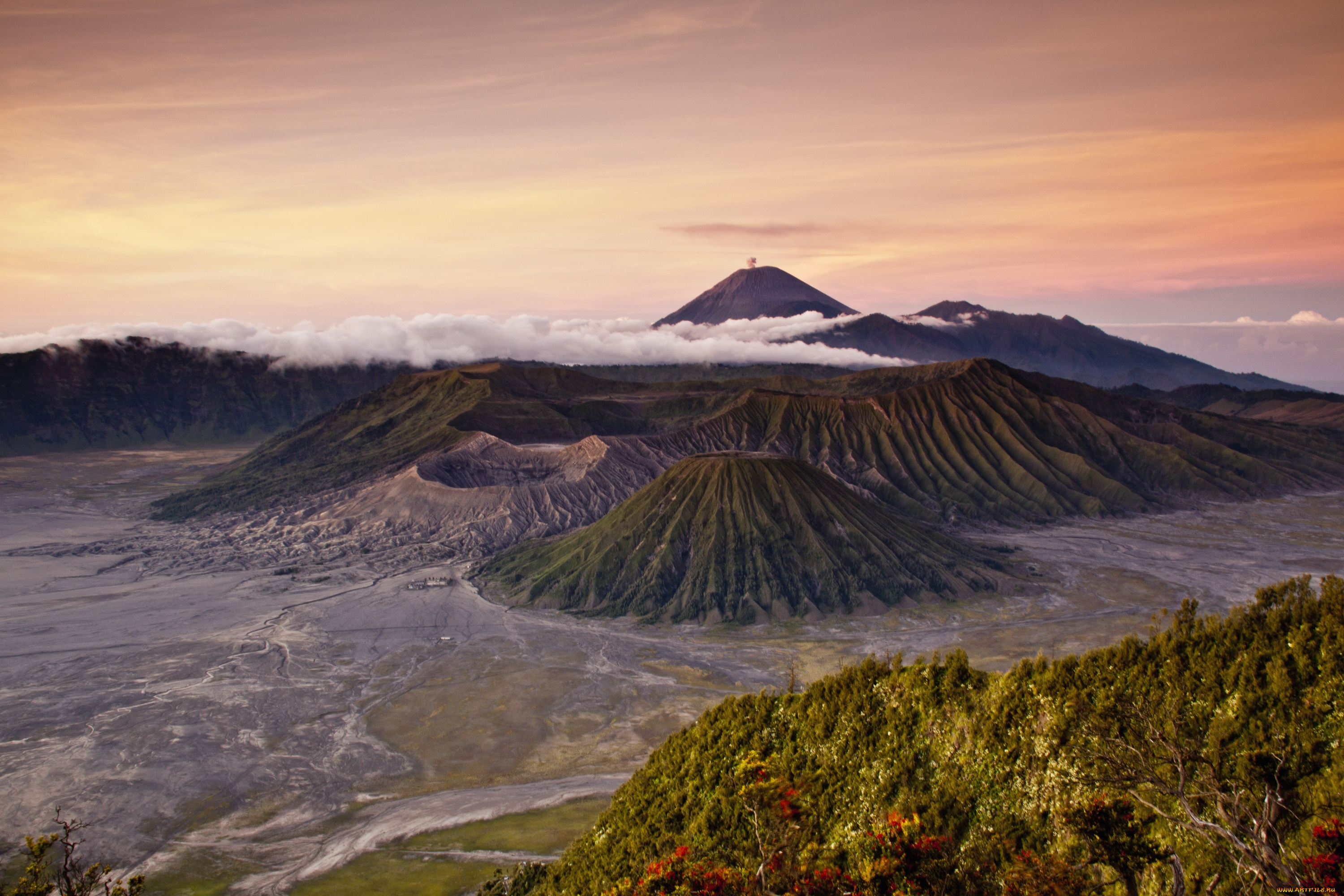 природа, горы, индонезия