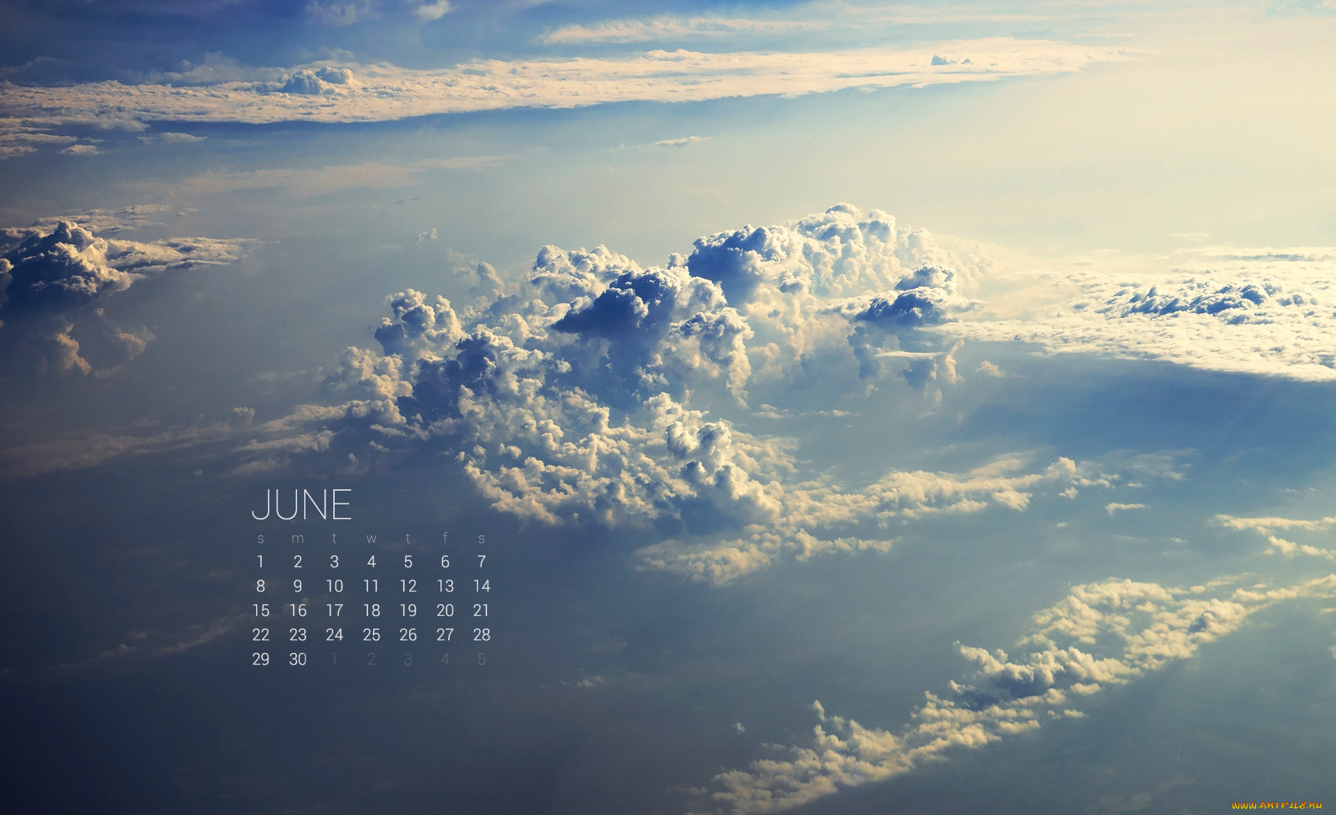 календари, природа, облака