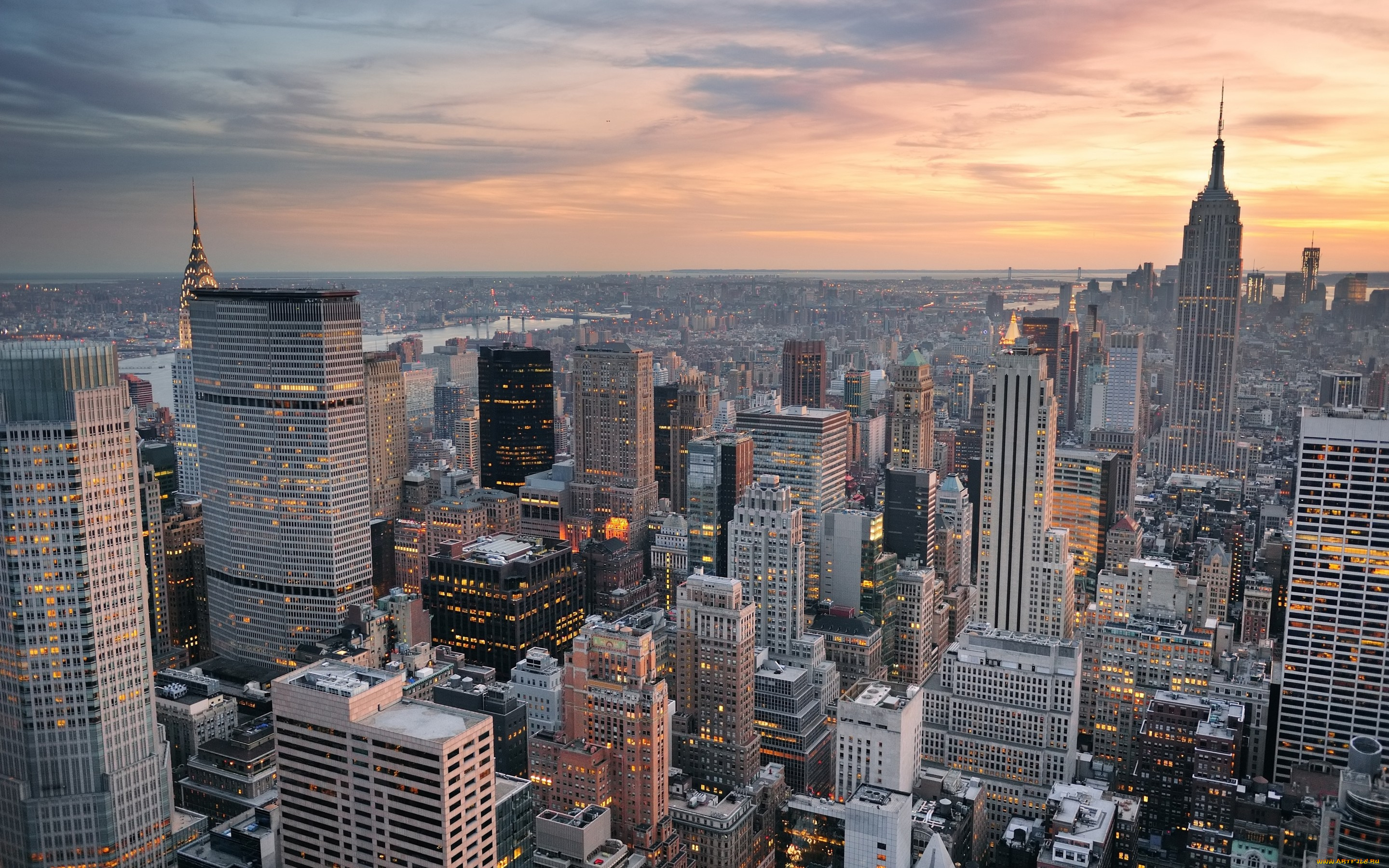 города, нью-йорк, , сша, панорама, panorama, reflection, lights, skyscrapers, cityscape, вода, небоскрёбы, огни, ночь, город, night