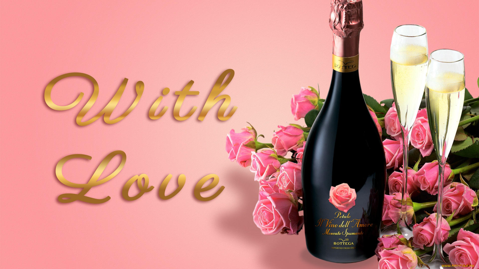 бренды, бренды, напитков, , разное, бокалы, шампанское, розы, glass, champagne, flowers, roses, valentine's, day, romantic