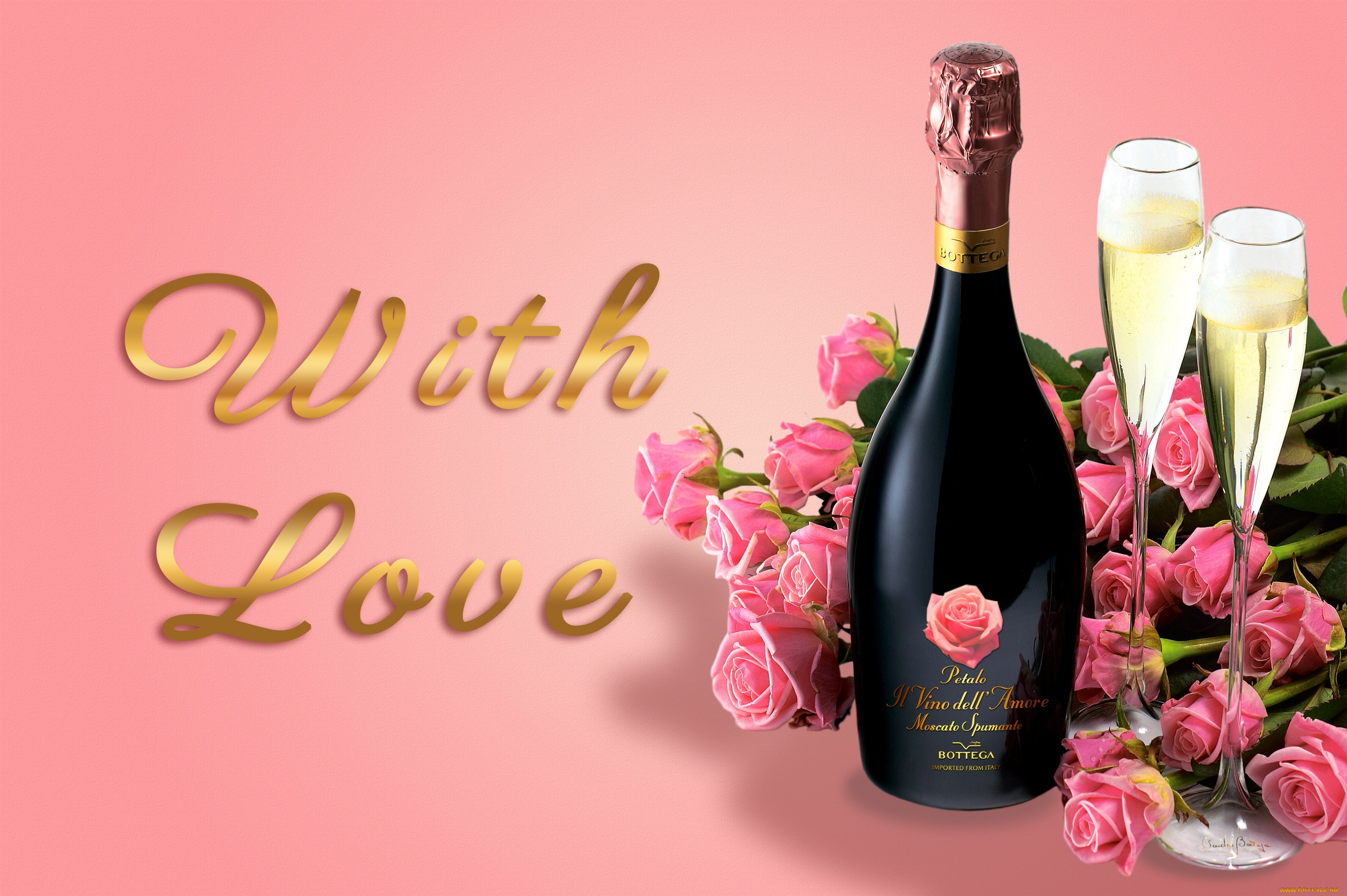 бренды, бренды, напитков, , разное, бокалы, шампанское, розы, glass, champagne, flowers, roses, valentine's, day, romantic
