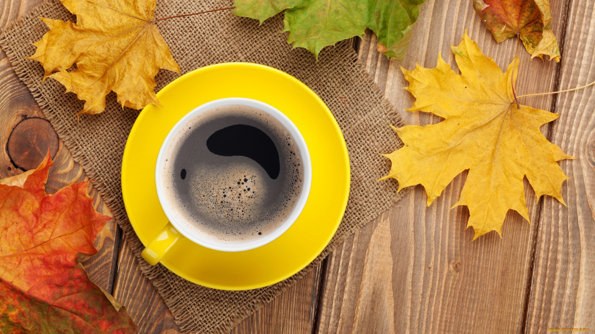 еда, кофе, , кофейные, зёрна, осень, осенние, листья, клён, чашка, maple, cup, leaves, coffee, fall, autumn