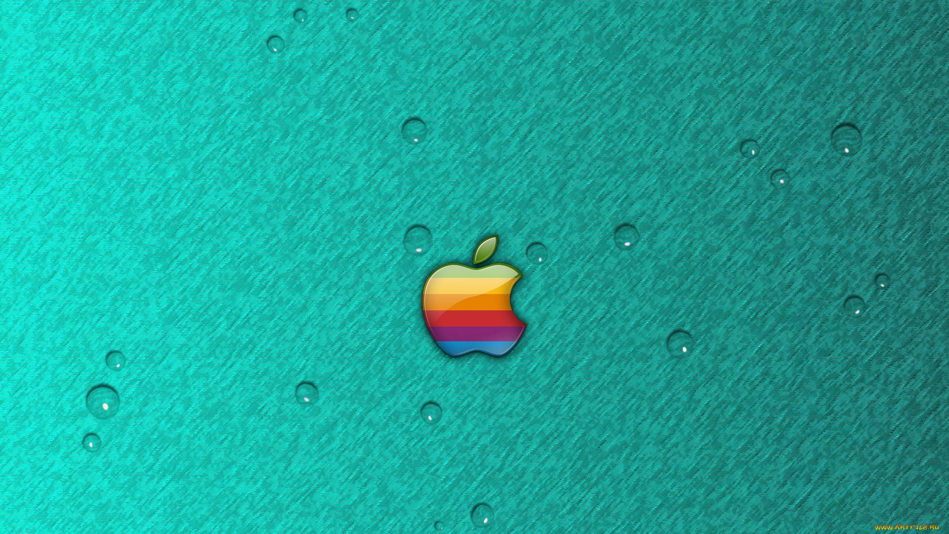компьютеры, apple, фон, логотип, яблоко, цвета, капли