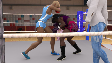 Картинка 3д+графика спорт+ sport девушки взгляд фон ринг бокс