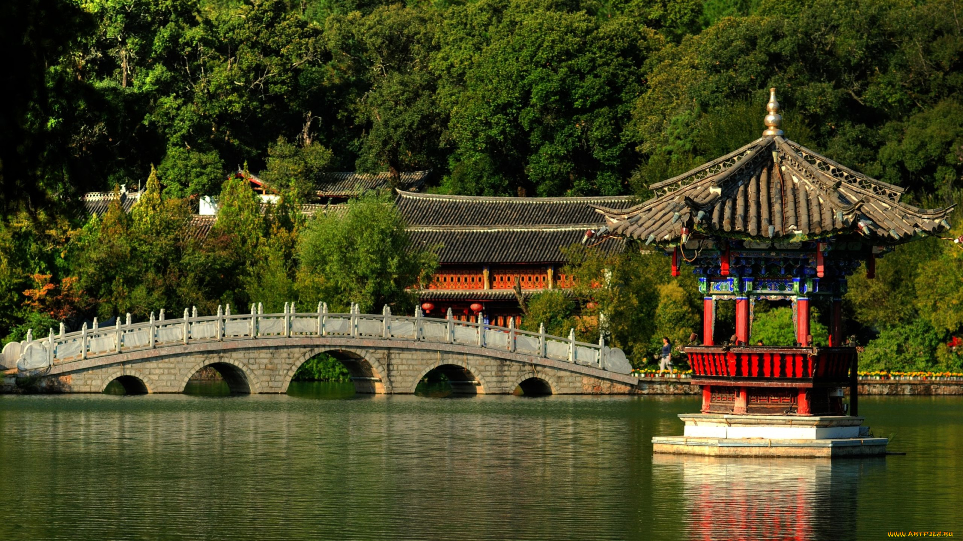 lijiang, china, города, мосты