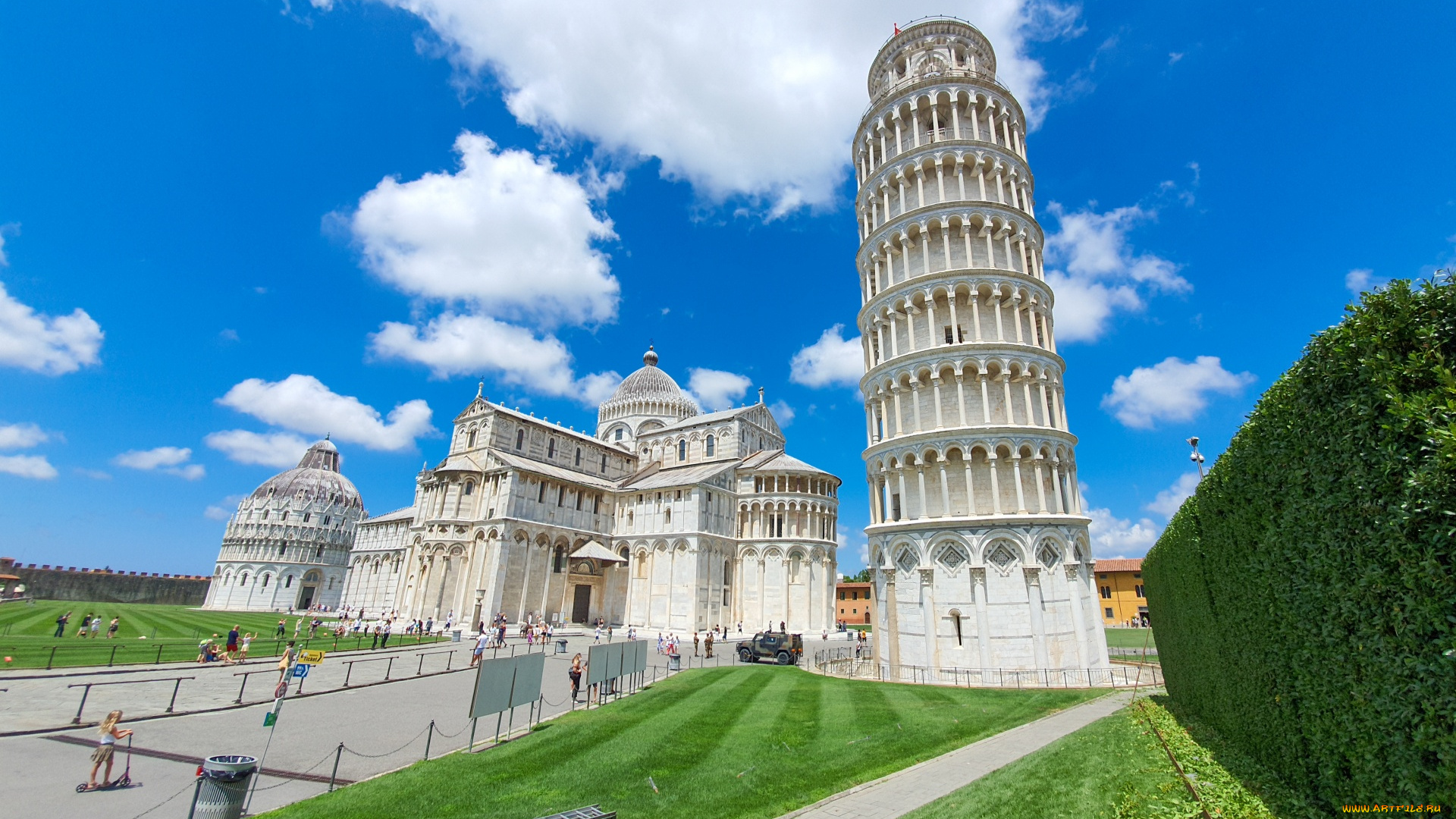 leaning, tower, города, пиза, , италия, leaning, tower