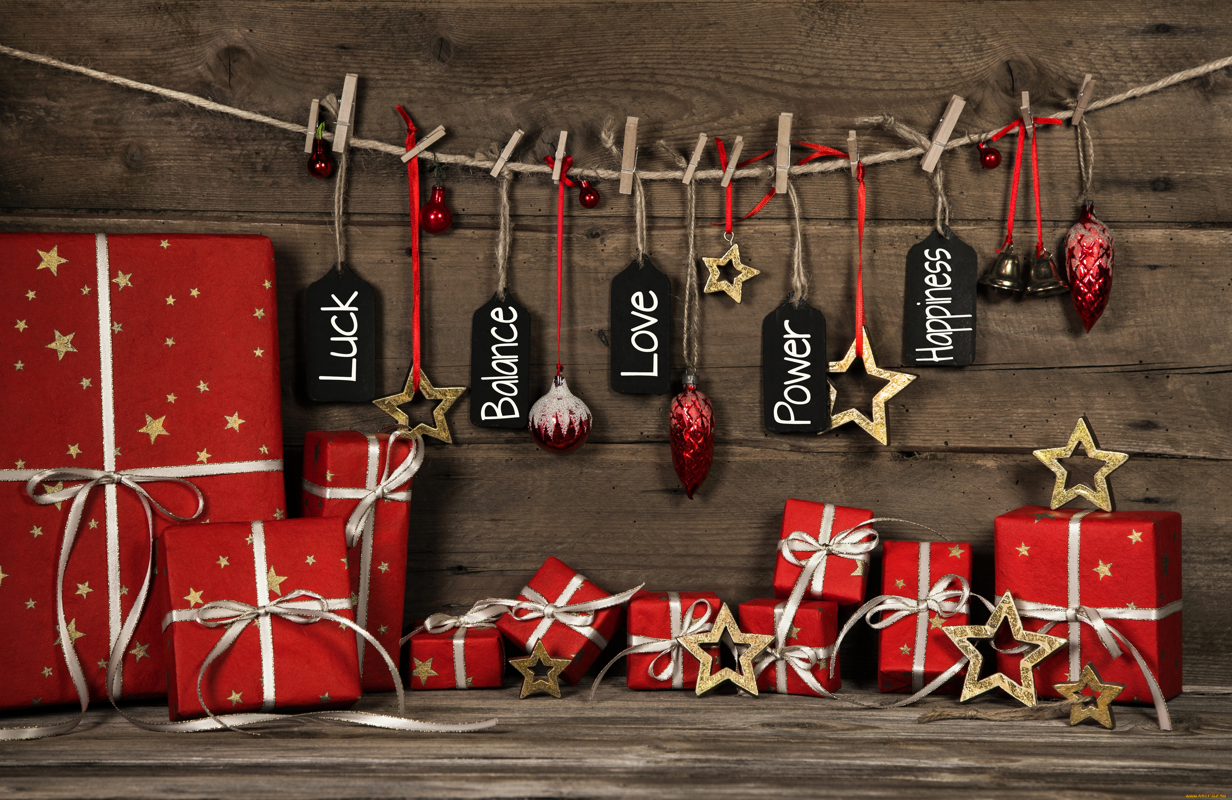 праздничные, подарки, и, коробочки, merry, christmas, рождество, новый, год
