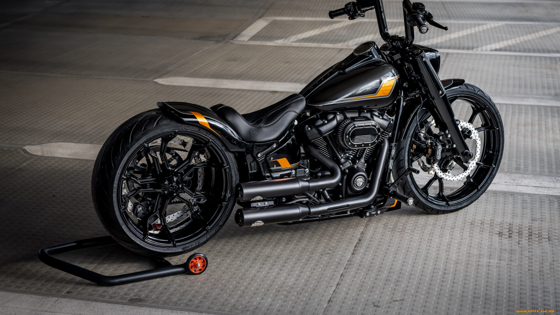 мотоциклы, harley-davidson, softail, fat, boy, 114, customized, big, atlas, tuning, bikes