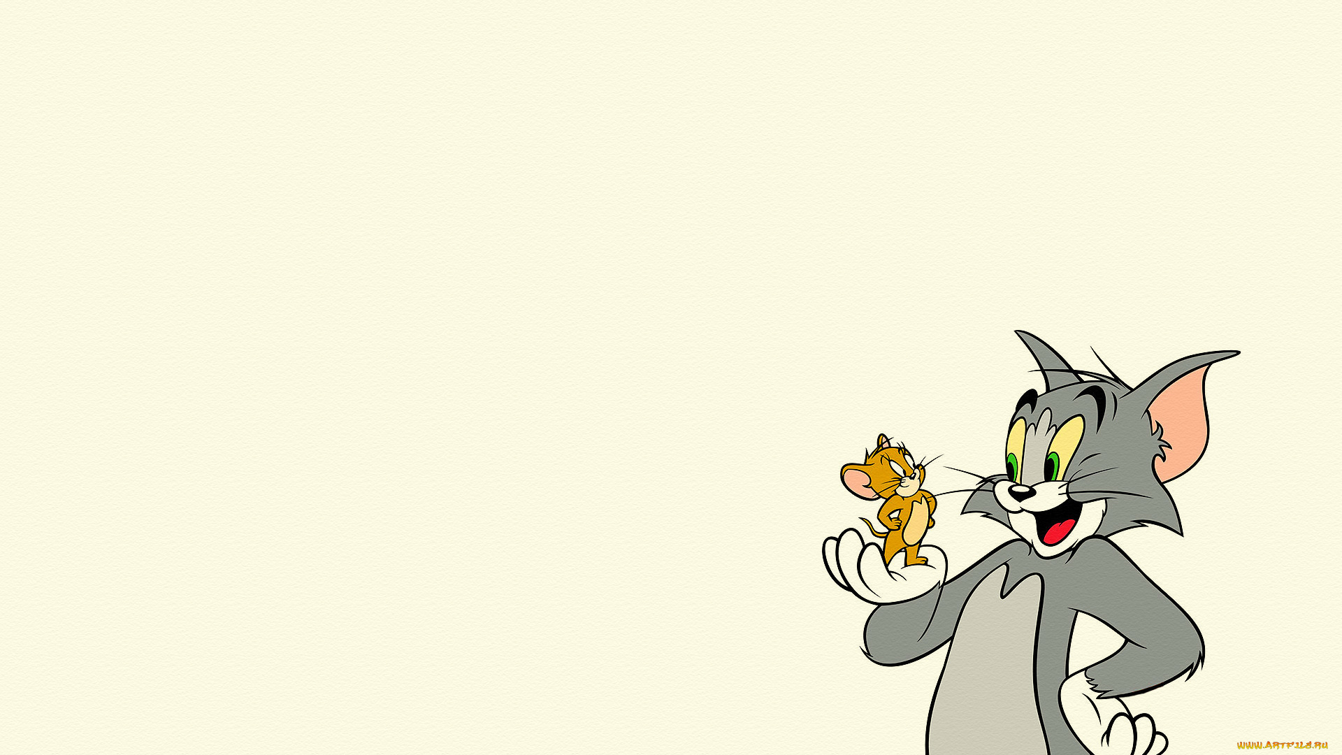 мультфильмы, tom, and, jerry, кот, мышонок