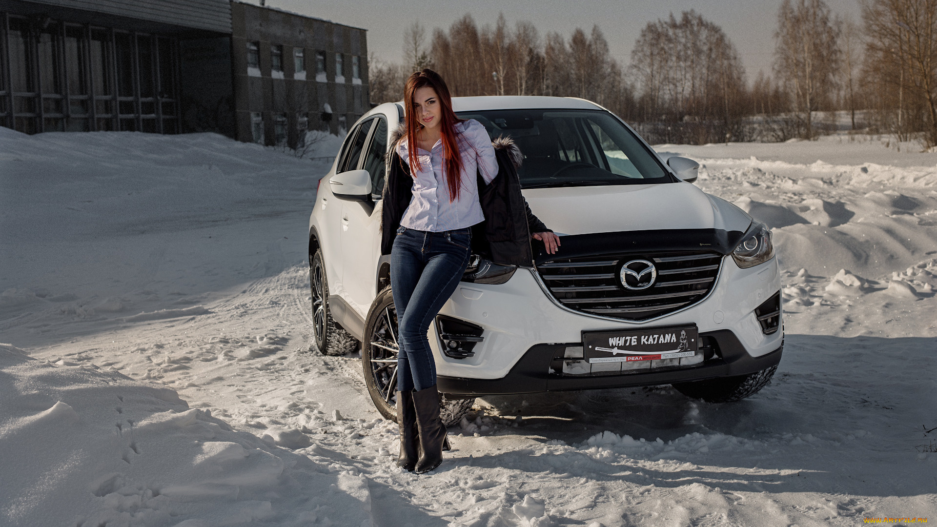 девушка, и, mazda, cx-5, автомобили, -авто, с, девушками, кроссовер, зима, девушка, mazda, cx5