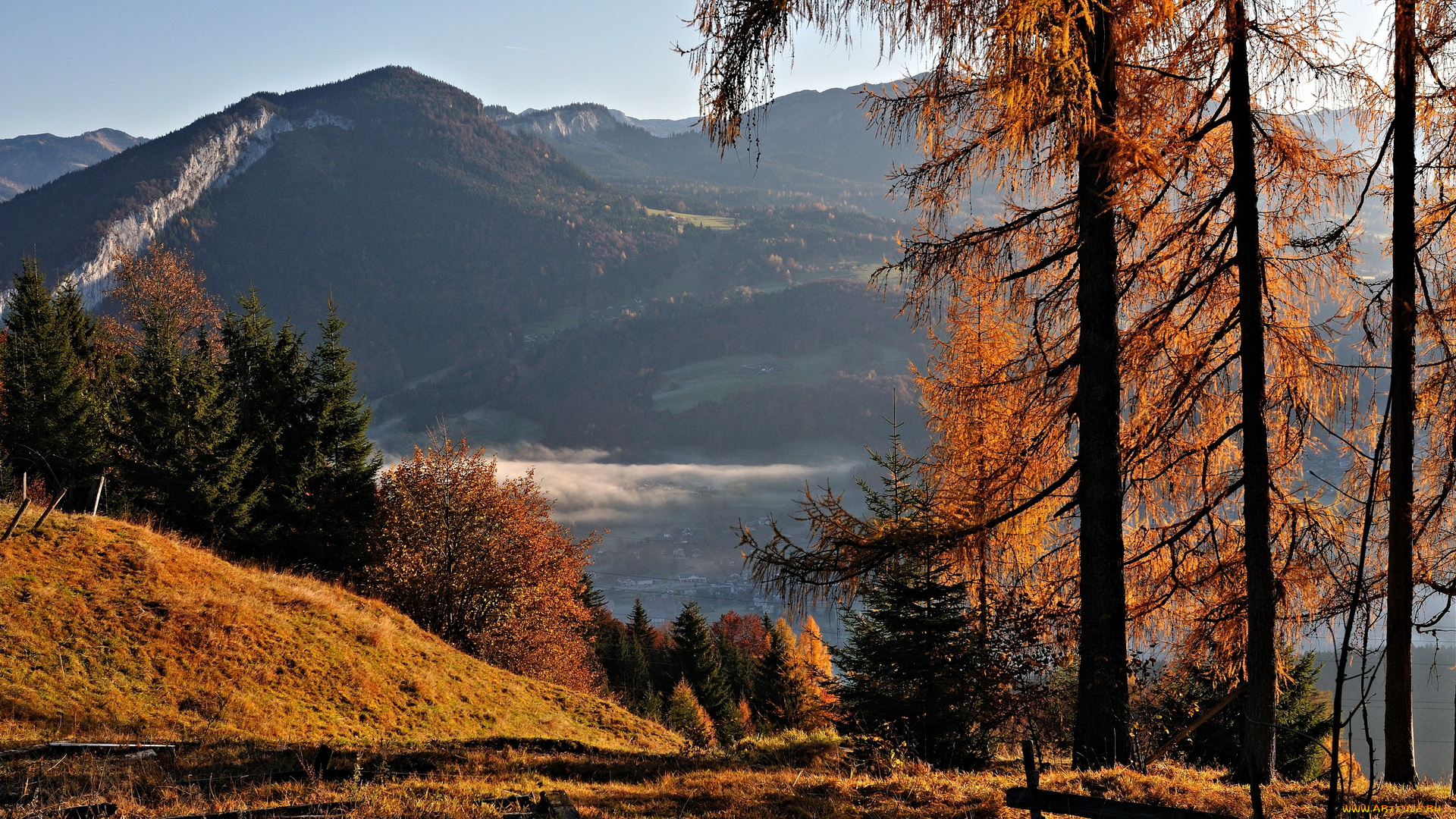 природа, горы, осень, австрия