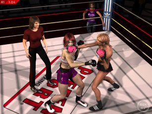 Картинка 3д+графика спорт+ sport бокс фон девушки взгляд ринг