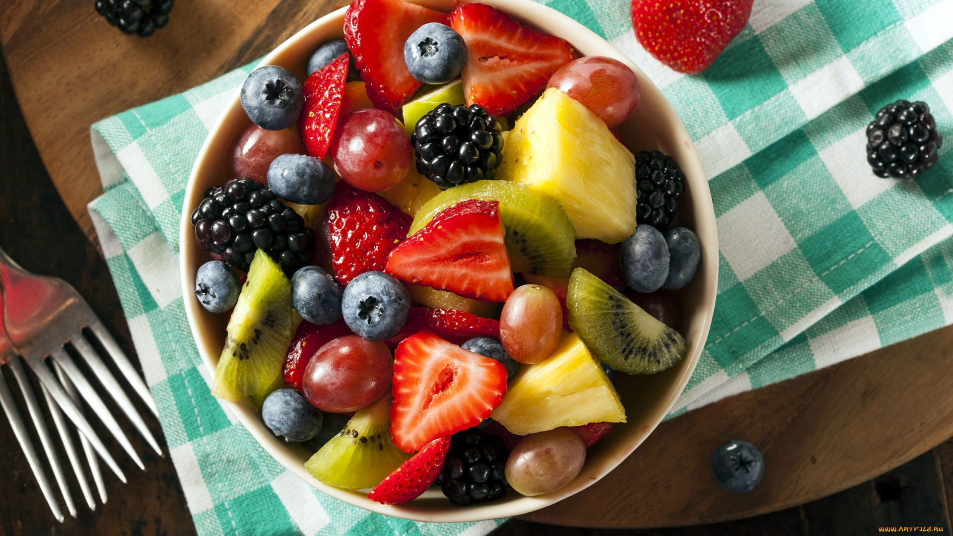 еда, фрукты, , ягоды, ежевика, киви, черника, клубника, виноград