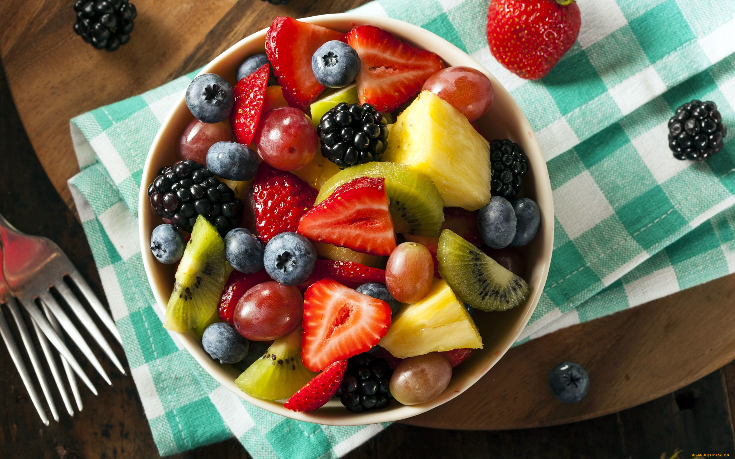 еда, фрукты, , ягоды, ежевика, киви, черника, клубника, виноград