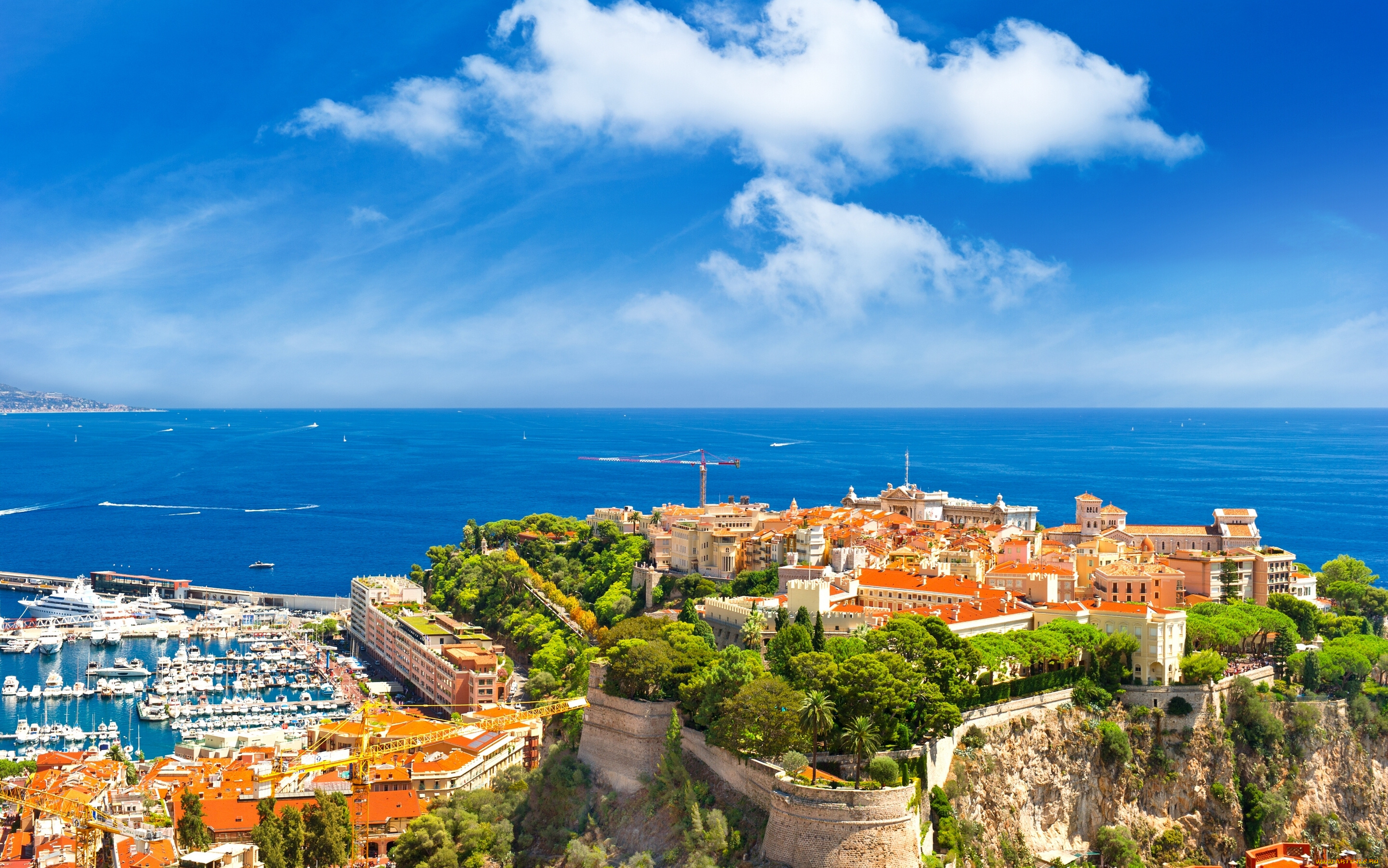 monaco, города, монако, , монако, панорама, лигурийское, море, ligurian, sea