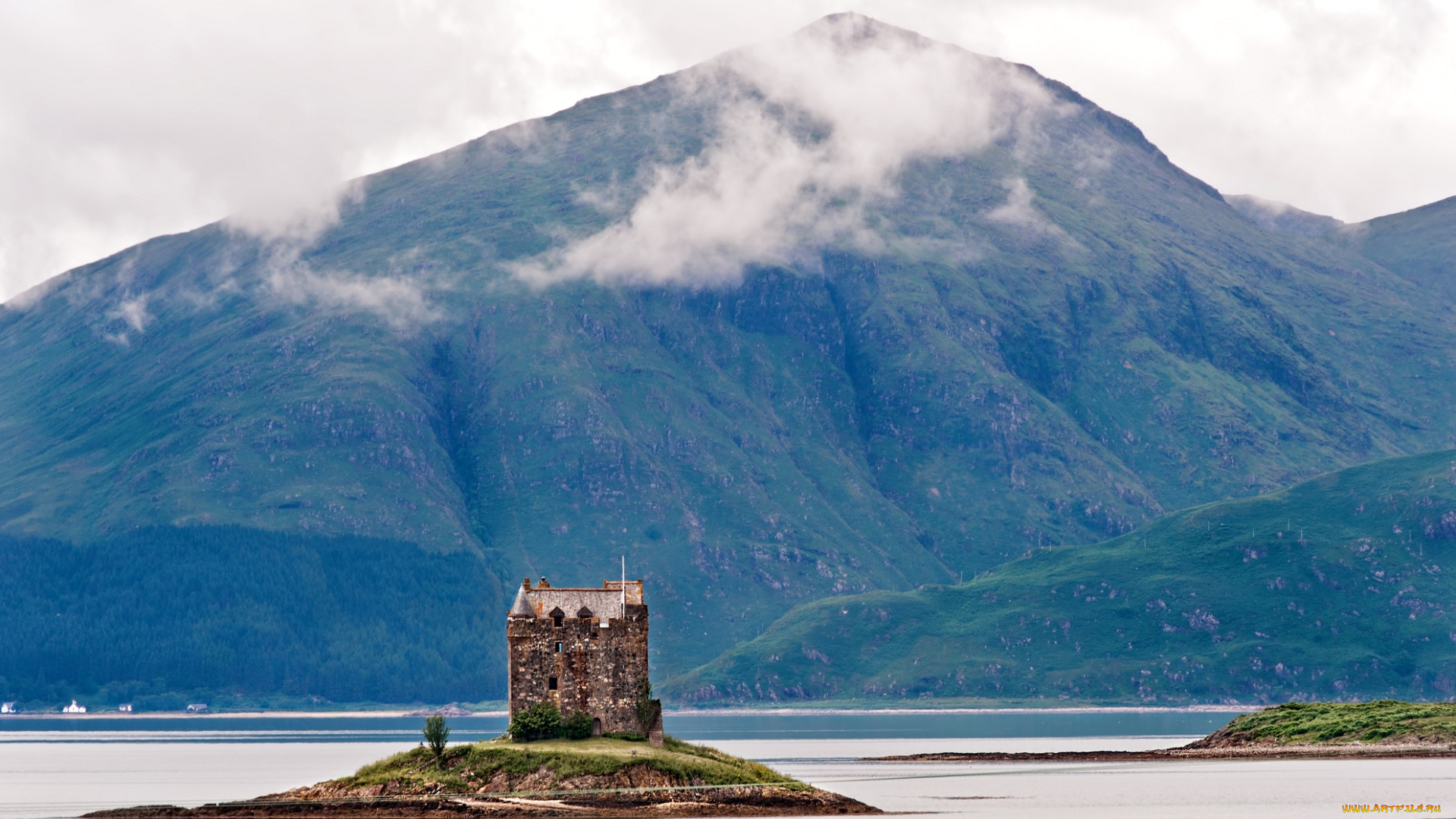 замок, сталкер, шотландия, города, дворцы, замки, крепости, вода, горы, одиночество