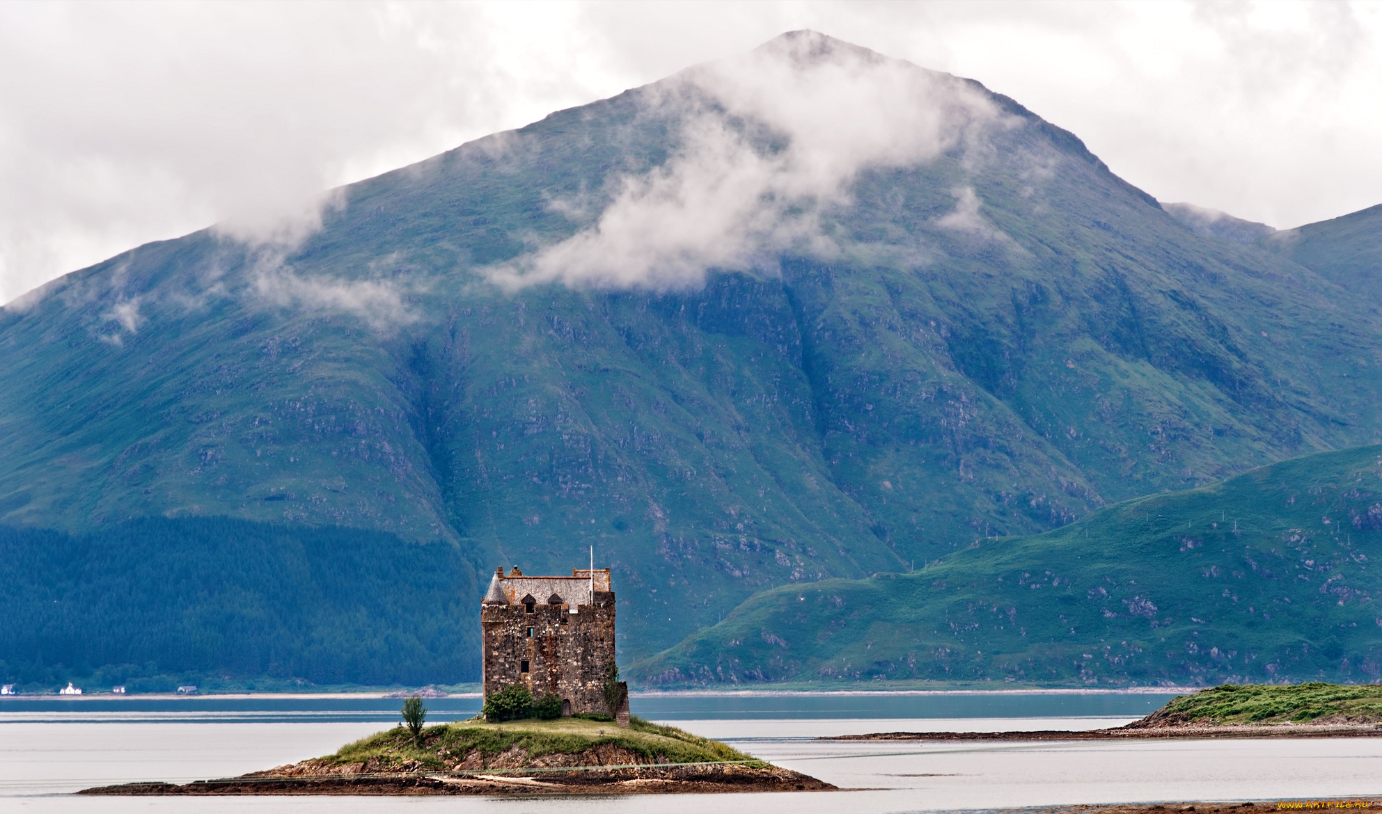 замок, сталкер, шотландия, города, дворцы, замки, крепости, вода, горы, одиночество