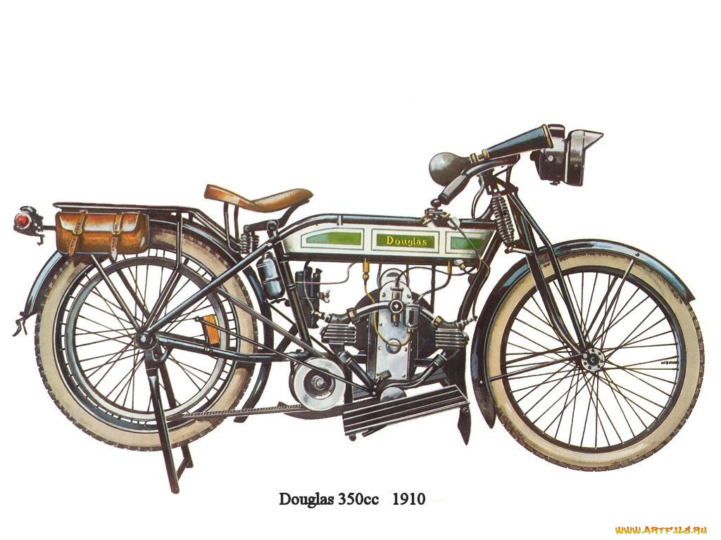 douglas, 350, мотоциклы, рисованные