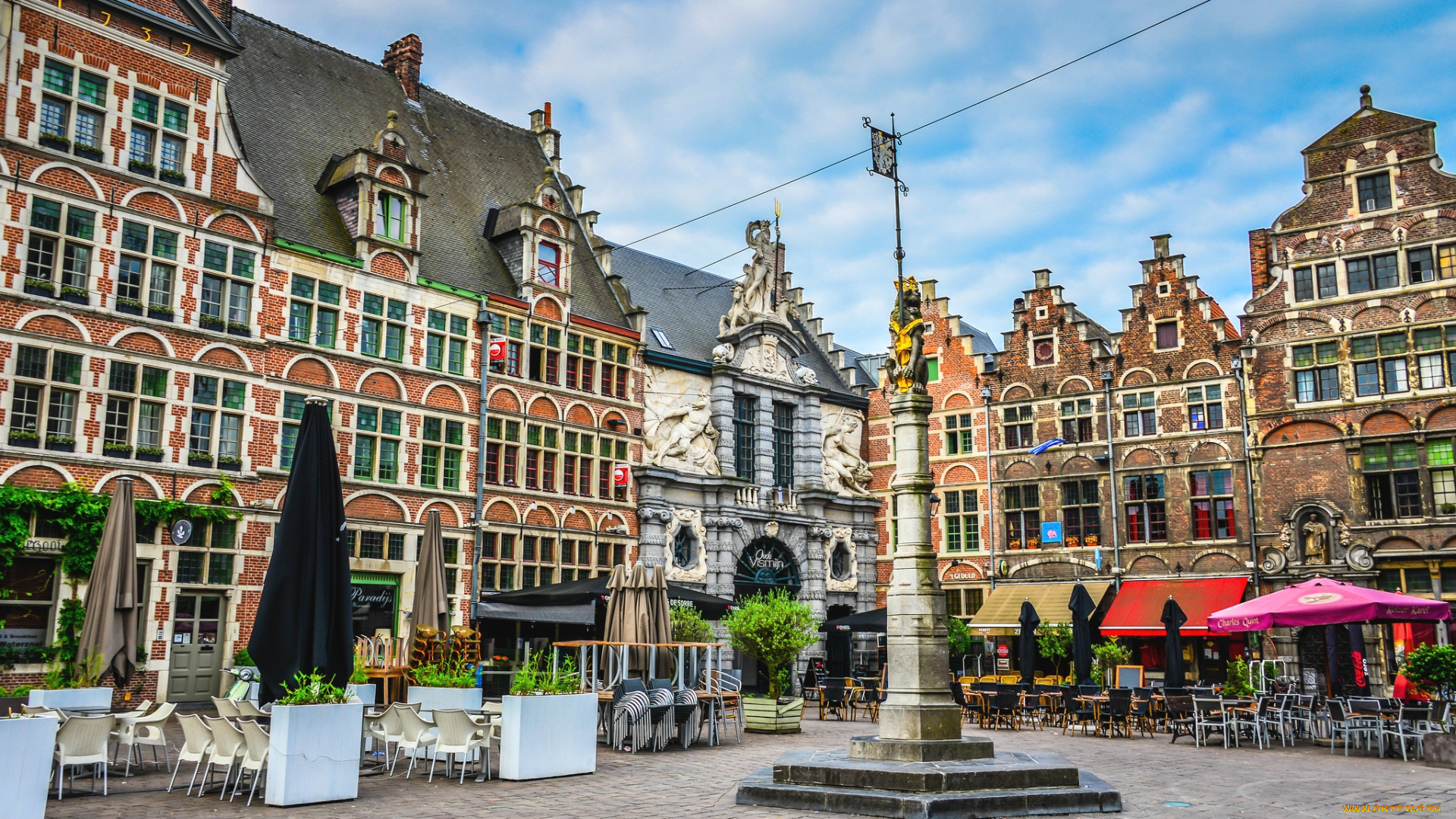 гент, бельгия, города, улицы, площади, набережные, архитектура