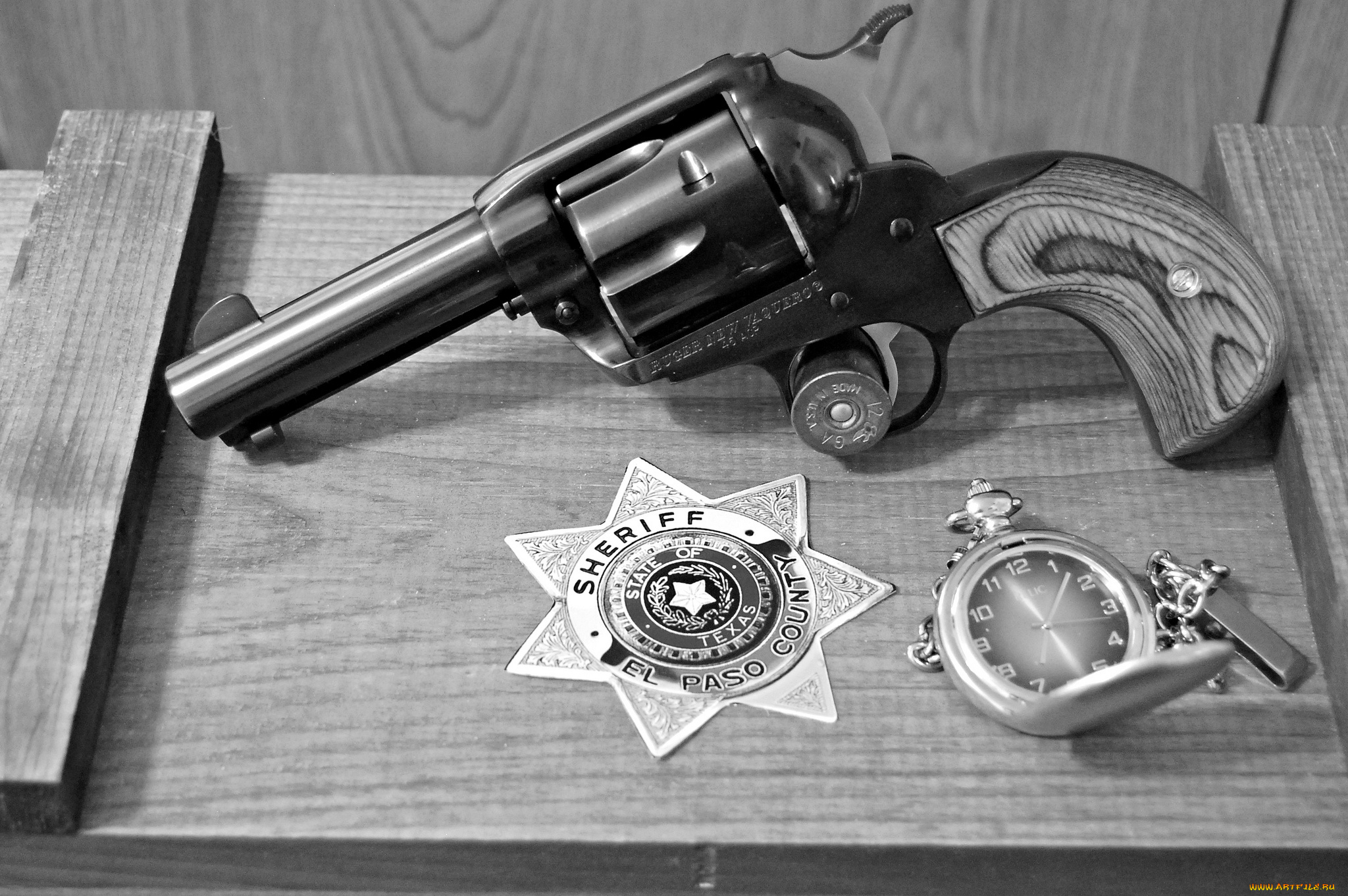 оружие, револьверы, звезда, шерифа, часы