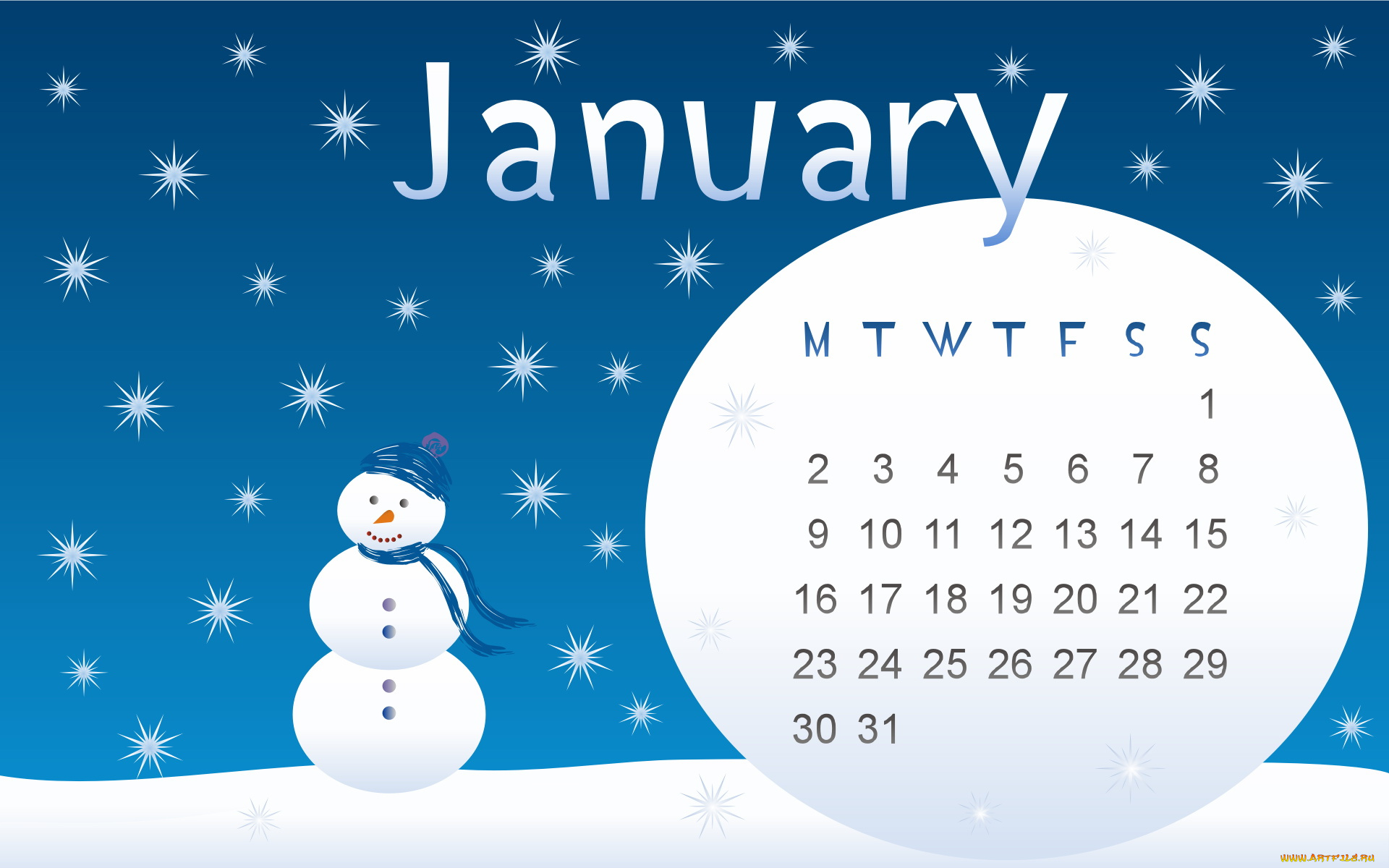 календари, рисованные, векторная, графика, снеговик, снежинки