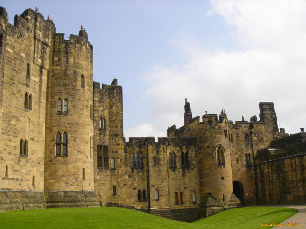 alnwick, castle, uk, города, исторические, архитектурные, памятники