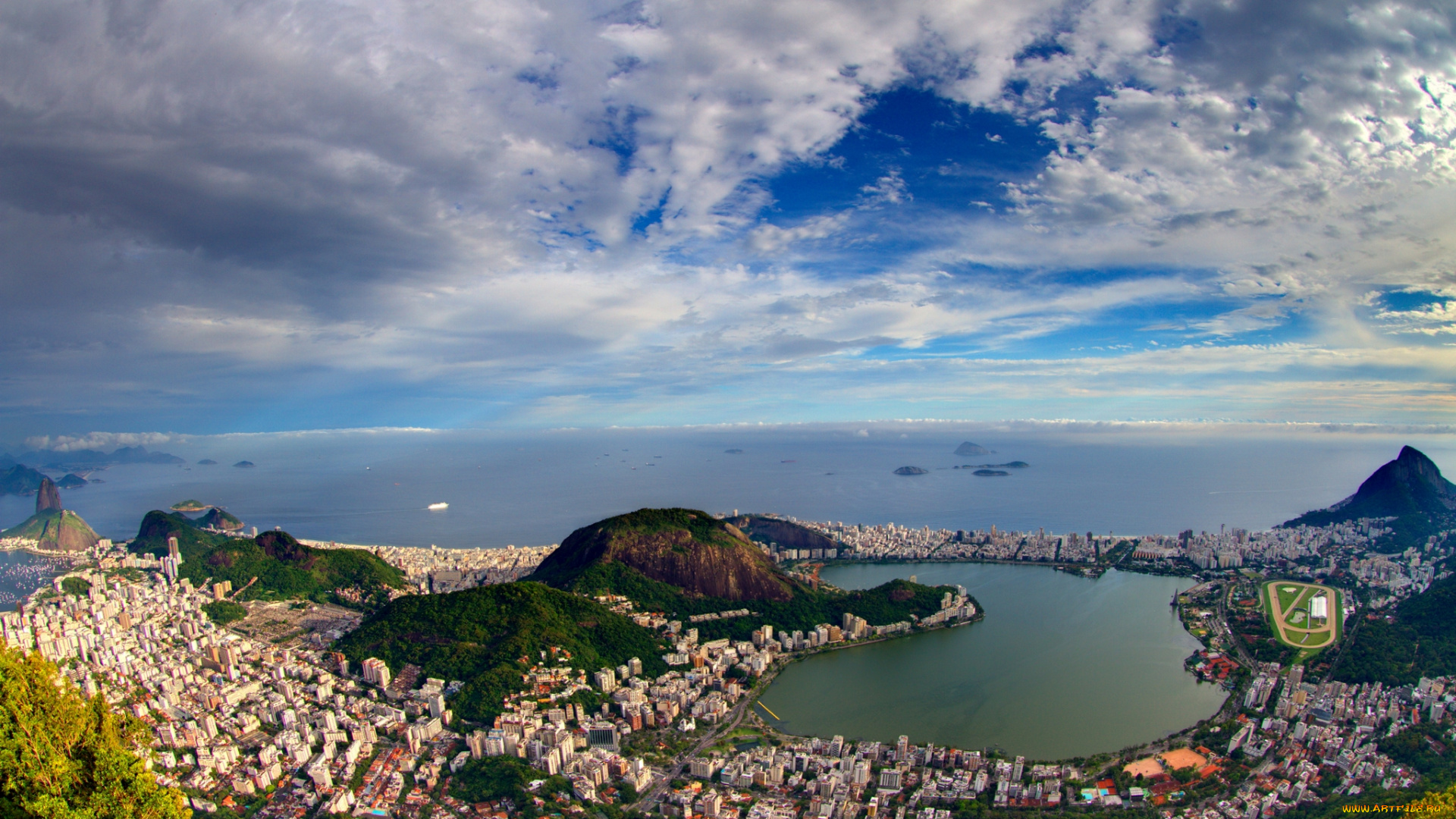 города, рио-де-жанейро, , бразилия, панорама