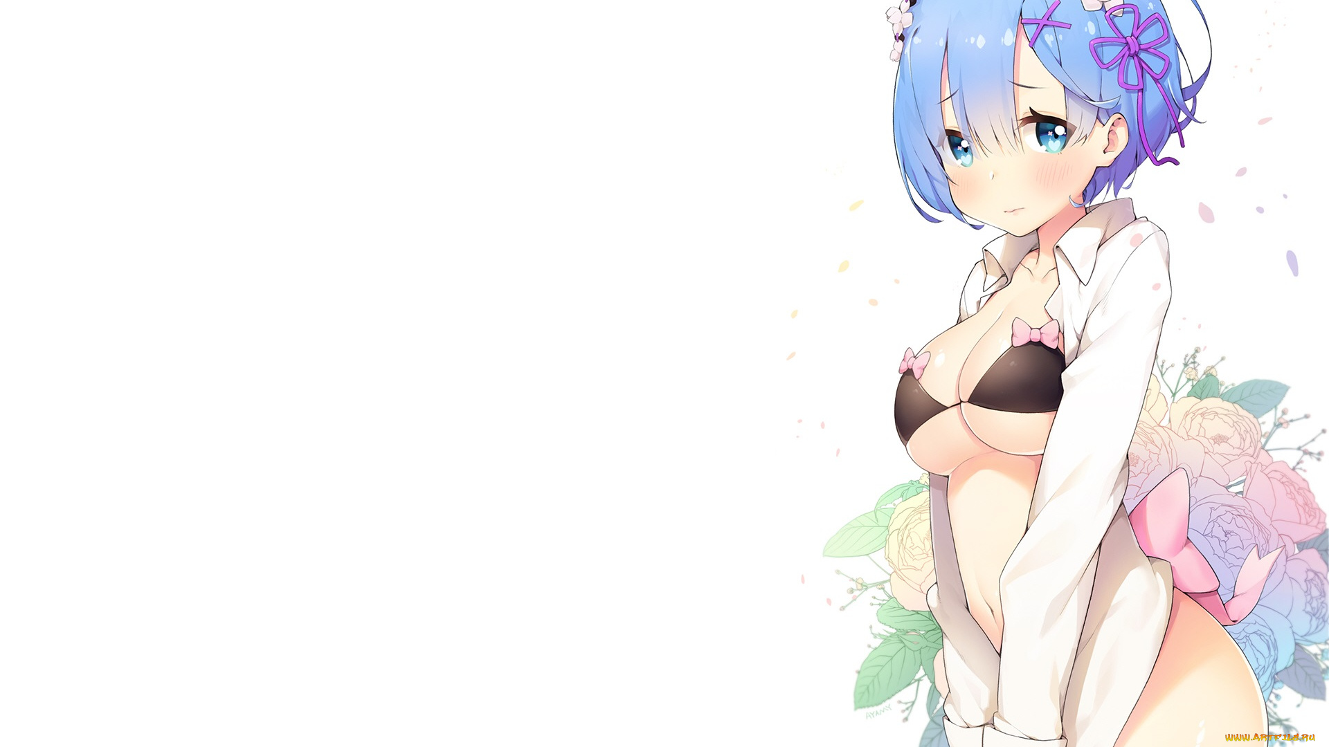 аниме, re, , zero, kara, hajimeru, isekai, seikatsu, рем