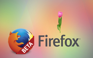 Картинка компьютеры mozilla+firefox фон цветы тюльпаны логотип лепестки