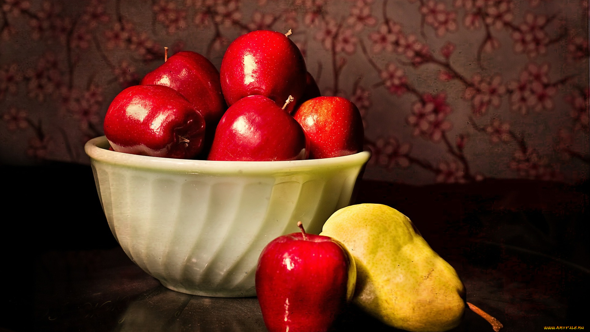 еда, фрукты, , ягоды, груши, яблоки, натюрморт
