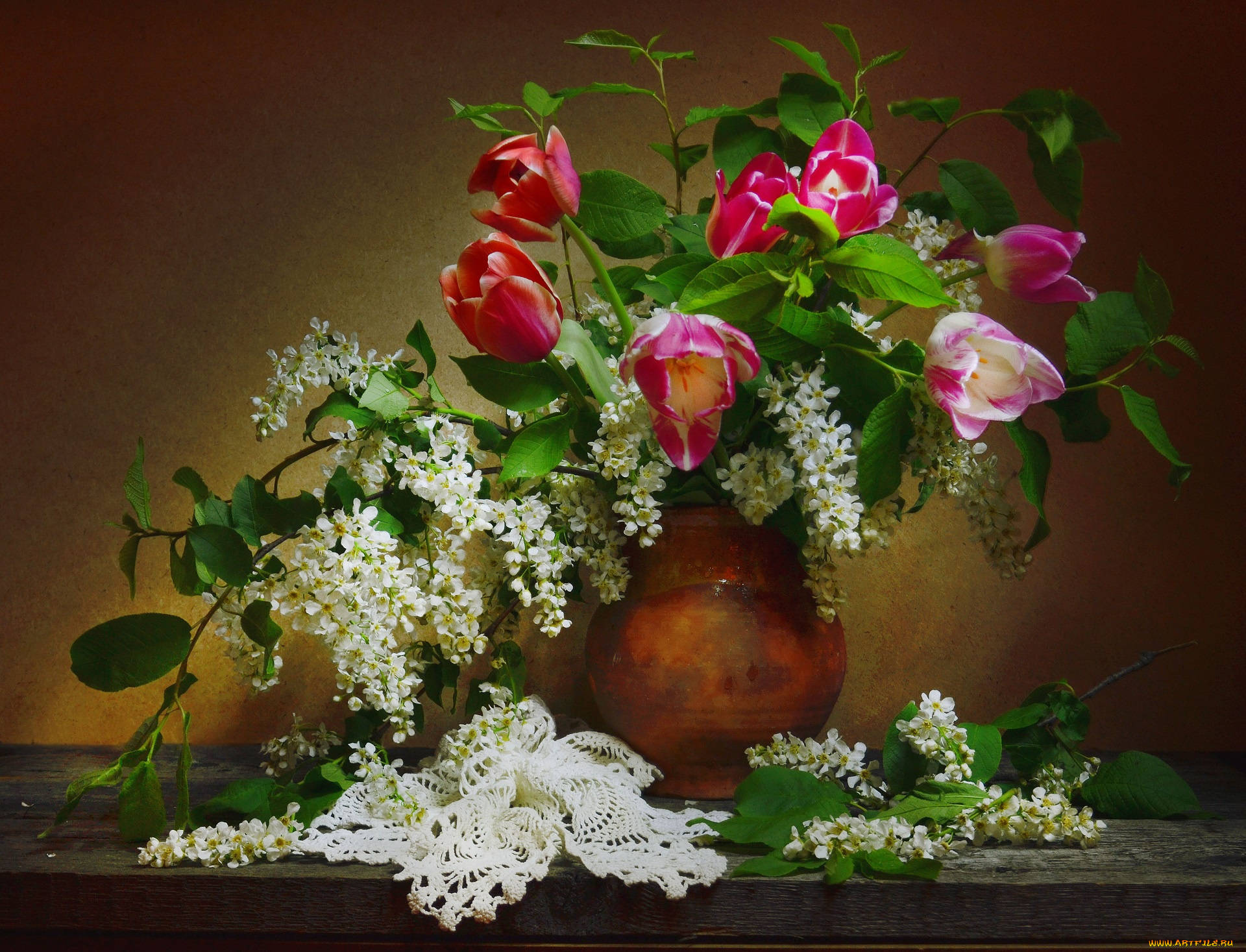 цветы, букеты, , композиции, скатерть, ваза, тюльпаны, весна