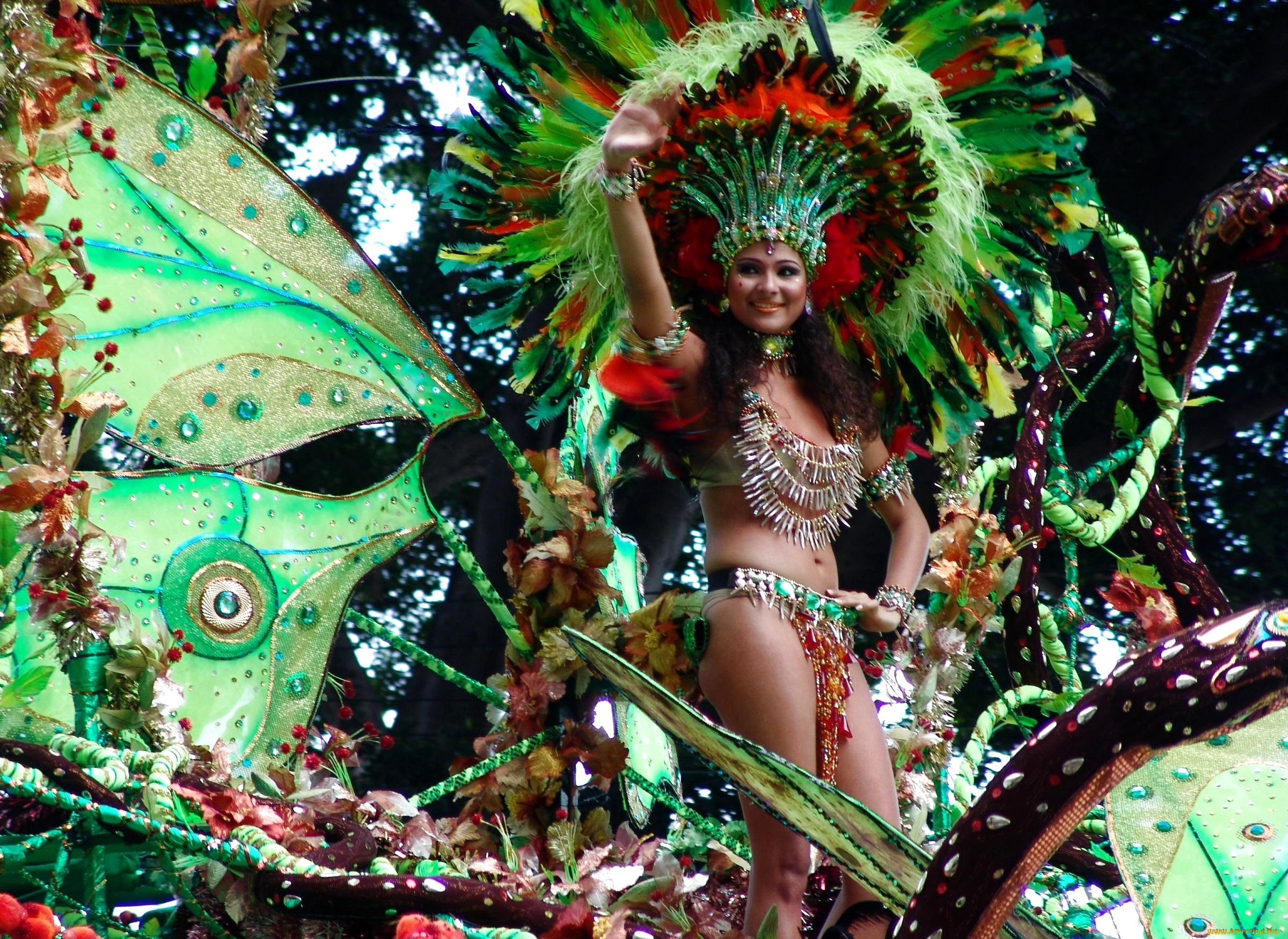 разное, маски, карнавальные, костюмы, перья, девушка, бразильский, карнавал