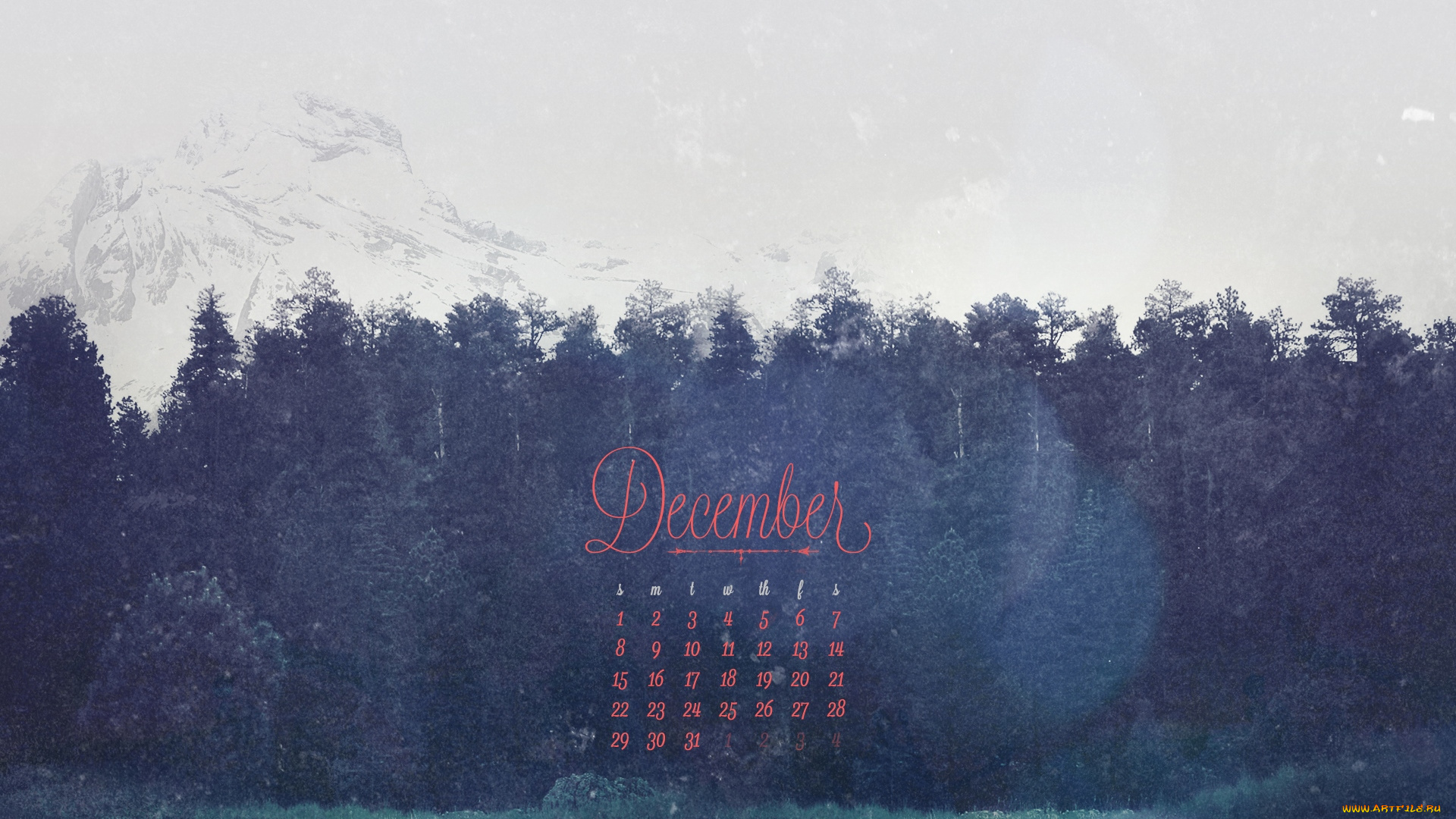 календари, природа, декабрь