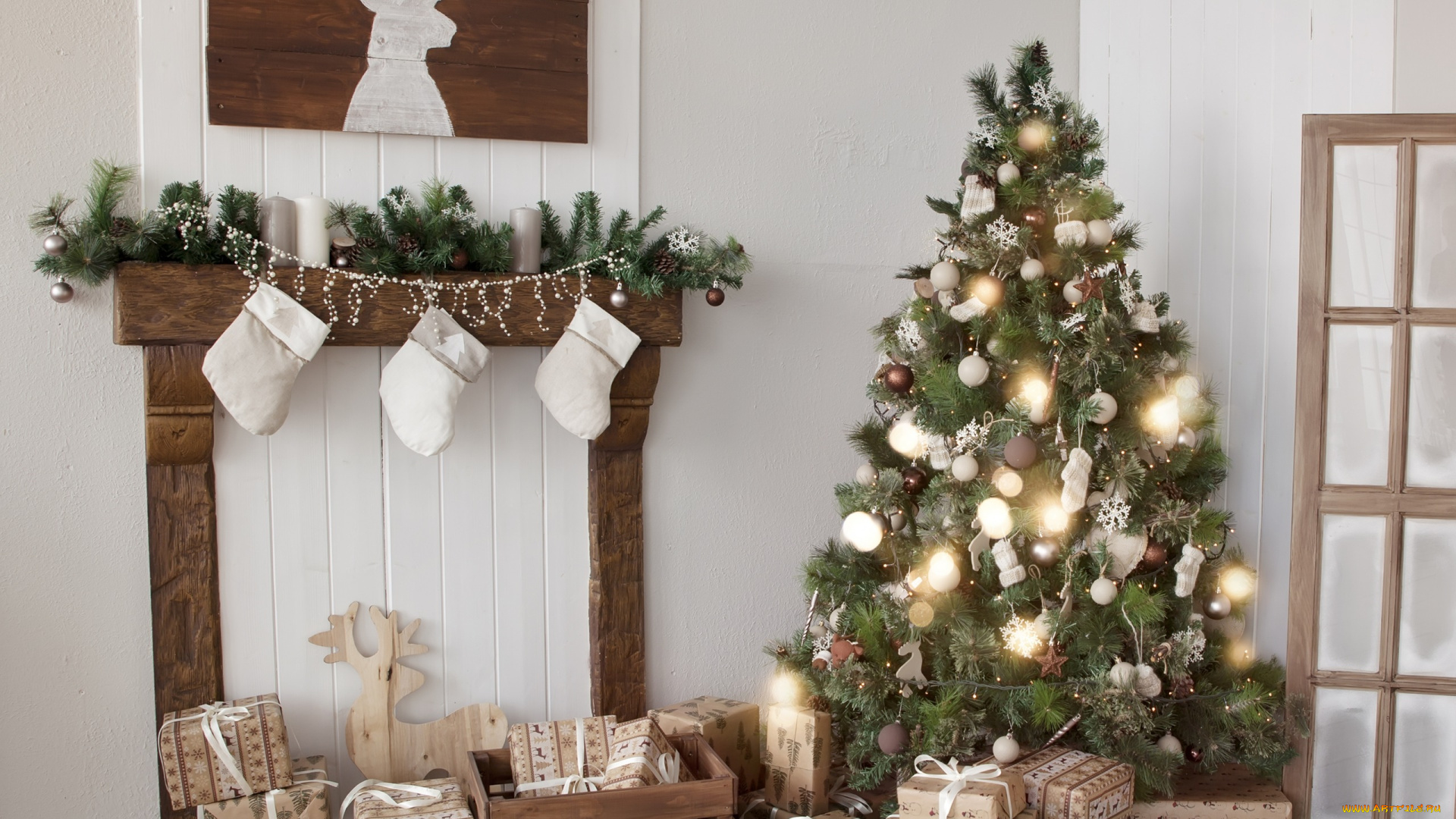 праздничные, Ёлки, новый, год, design, interior, подарки, merry, christmas, игрушки, white, home, decoration, gifts, holiday, celebration, украшения, елка, tree, рождество