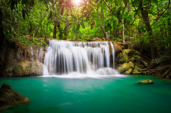 Картинка природа водопады река лес thailand таиланд