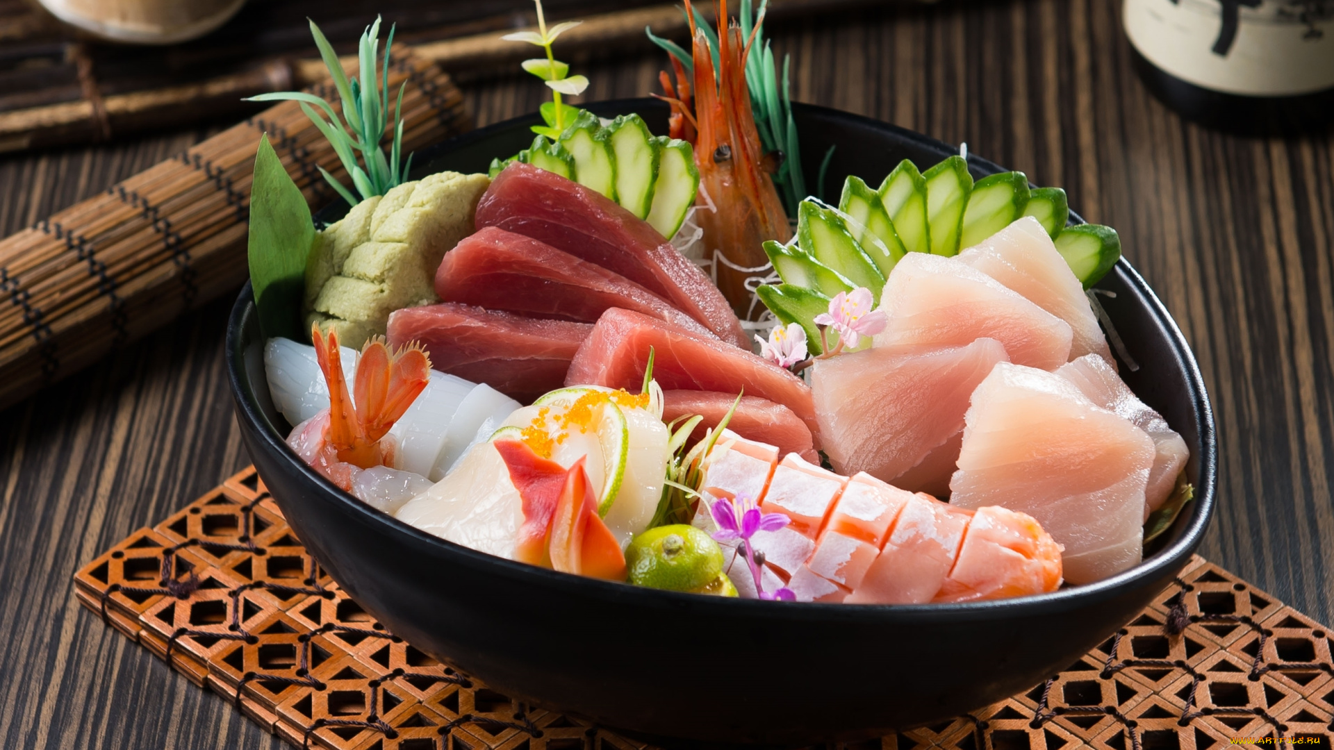 еда, рыба, , морепродукты, , суши, , роллы, морепродукты, лосось, креветки, огурец, тунец